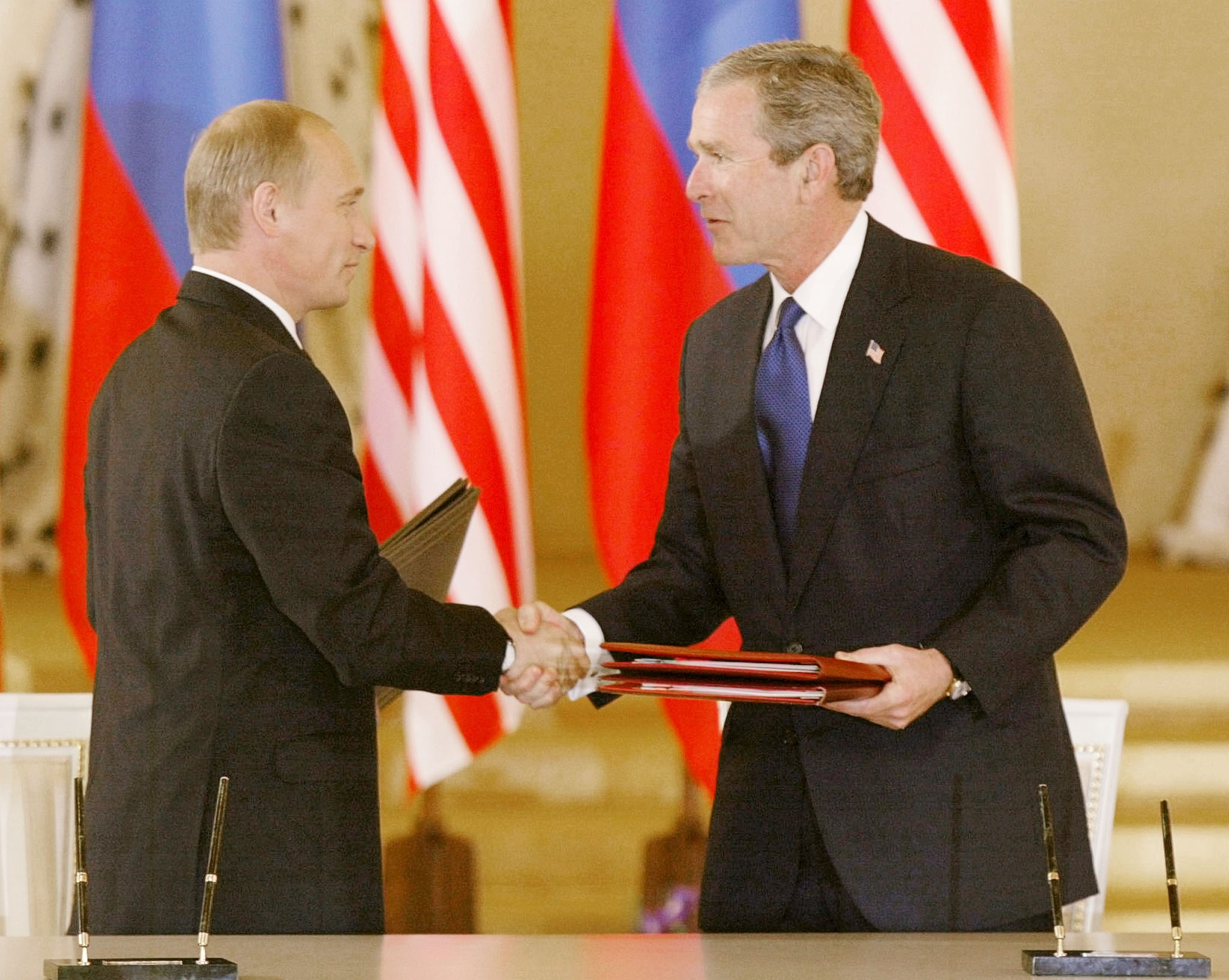 Vladimir Putin's meetings with US presidents over the years