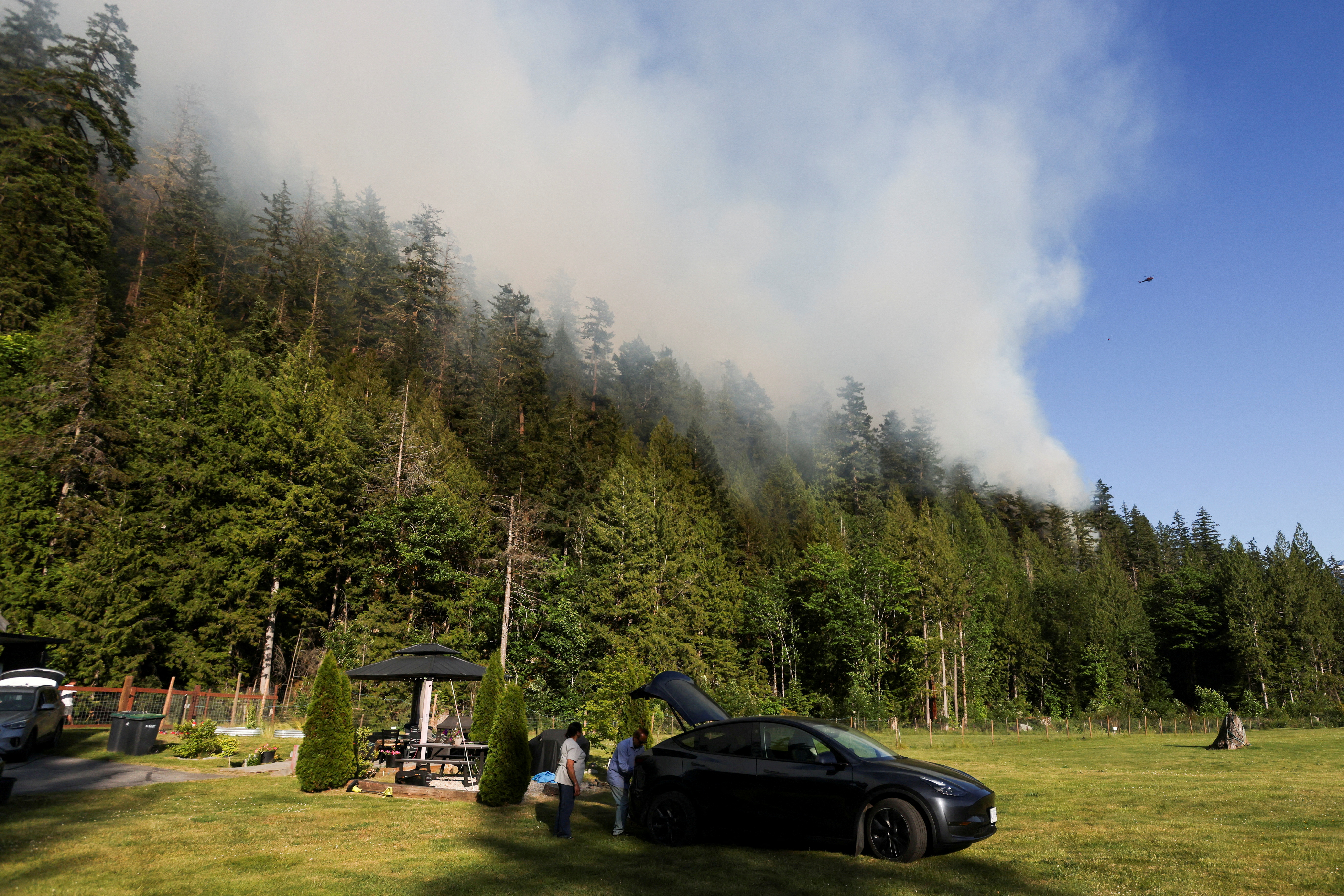 Wildfire smoke in British Columbia, Canada, in June