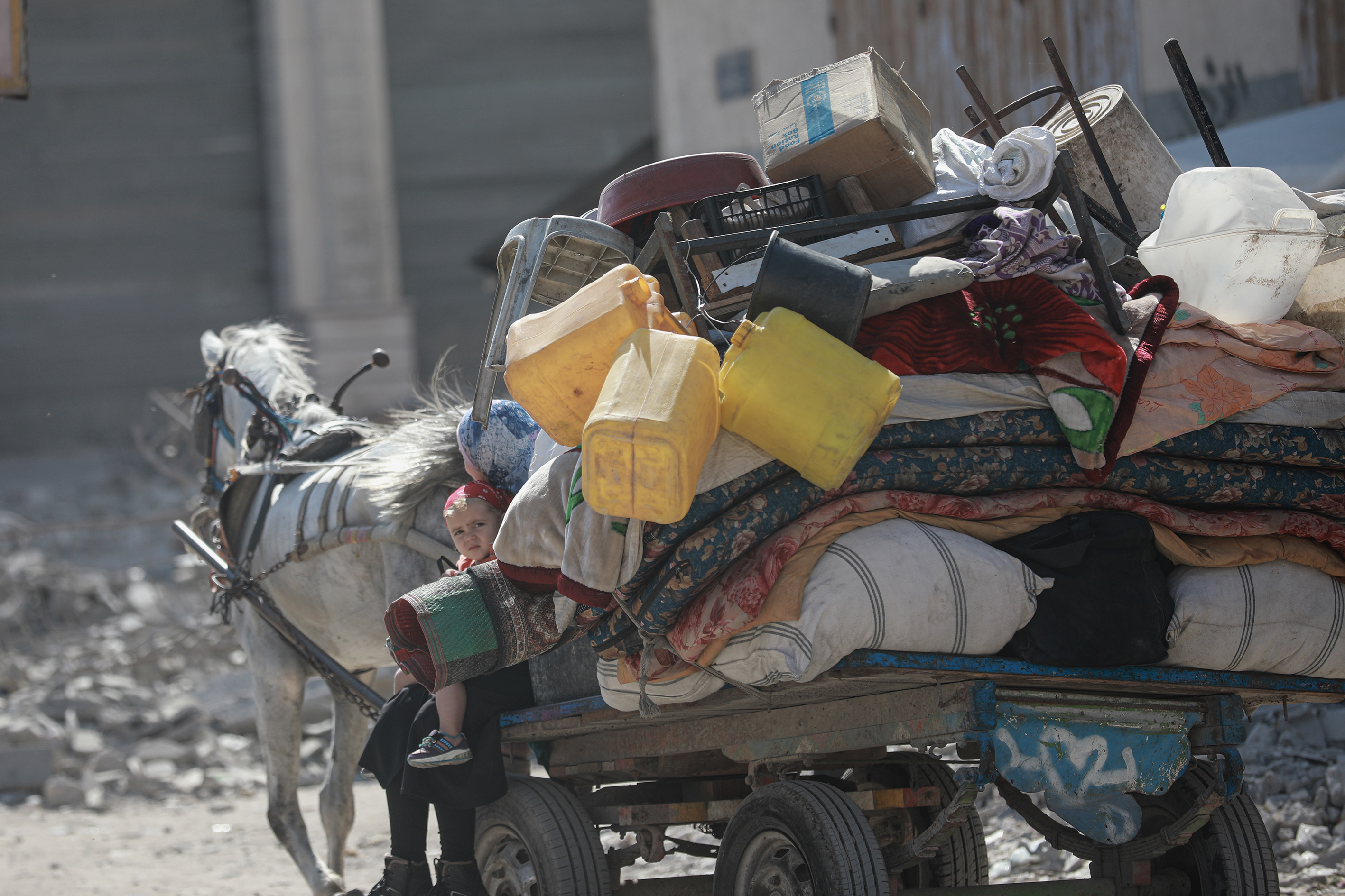 Palestinians flee Israel’s fierce bombardment of Gaza City