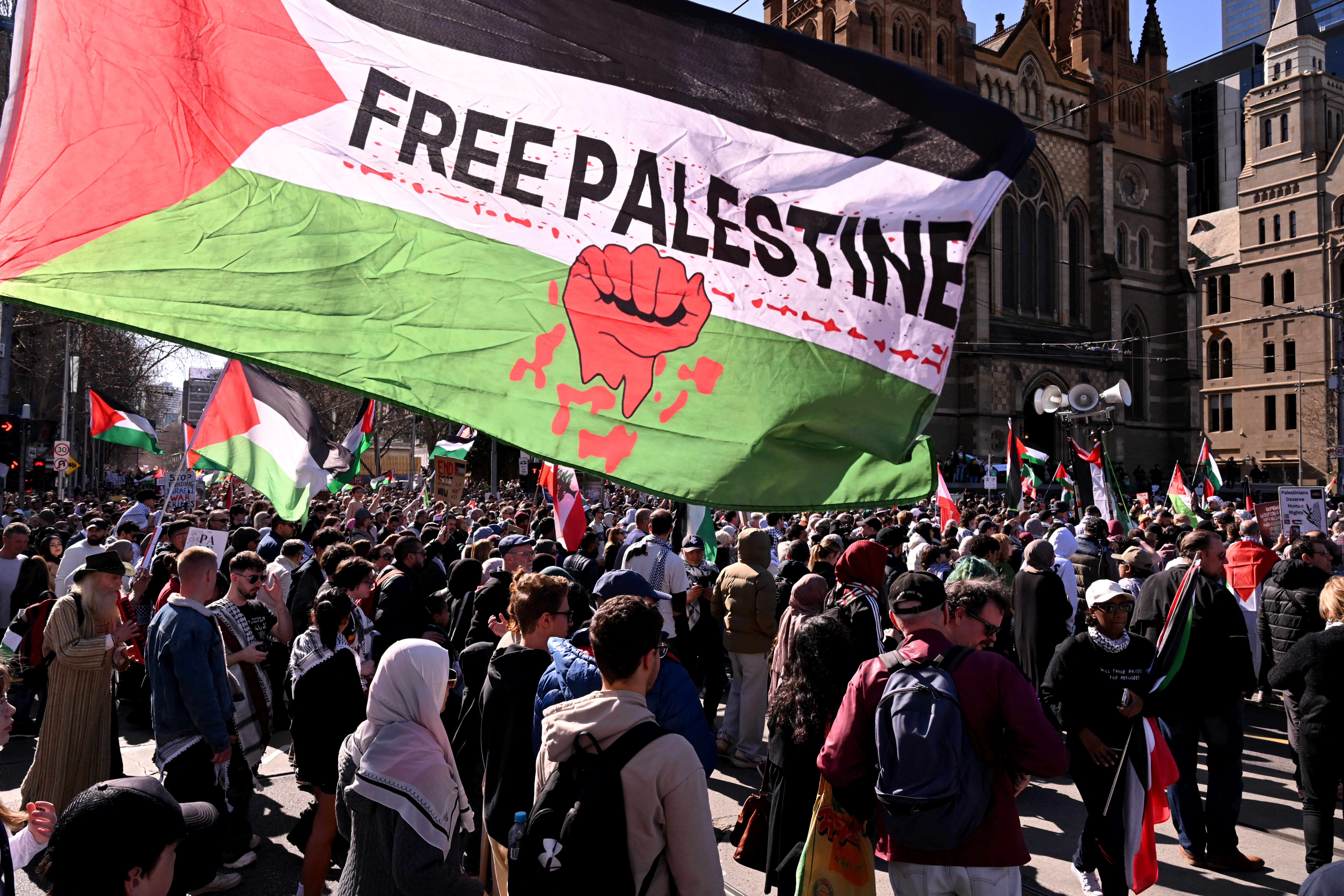 Widespread protests held in Australia to support Palestinians