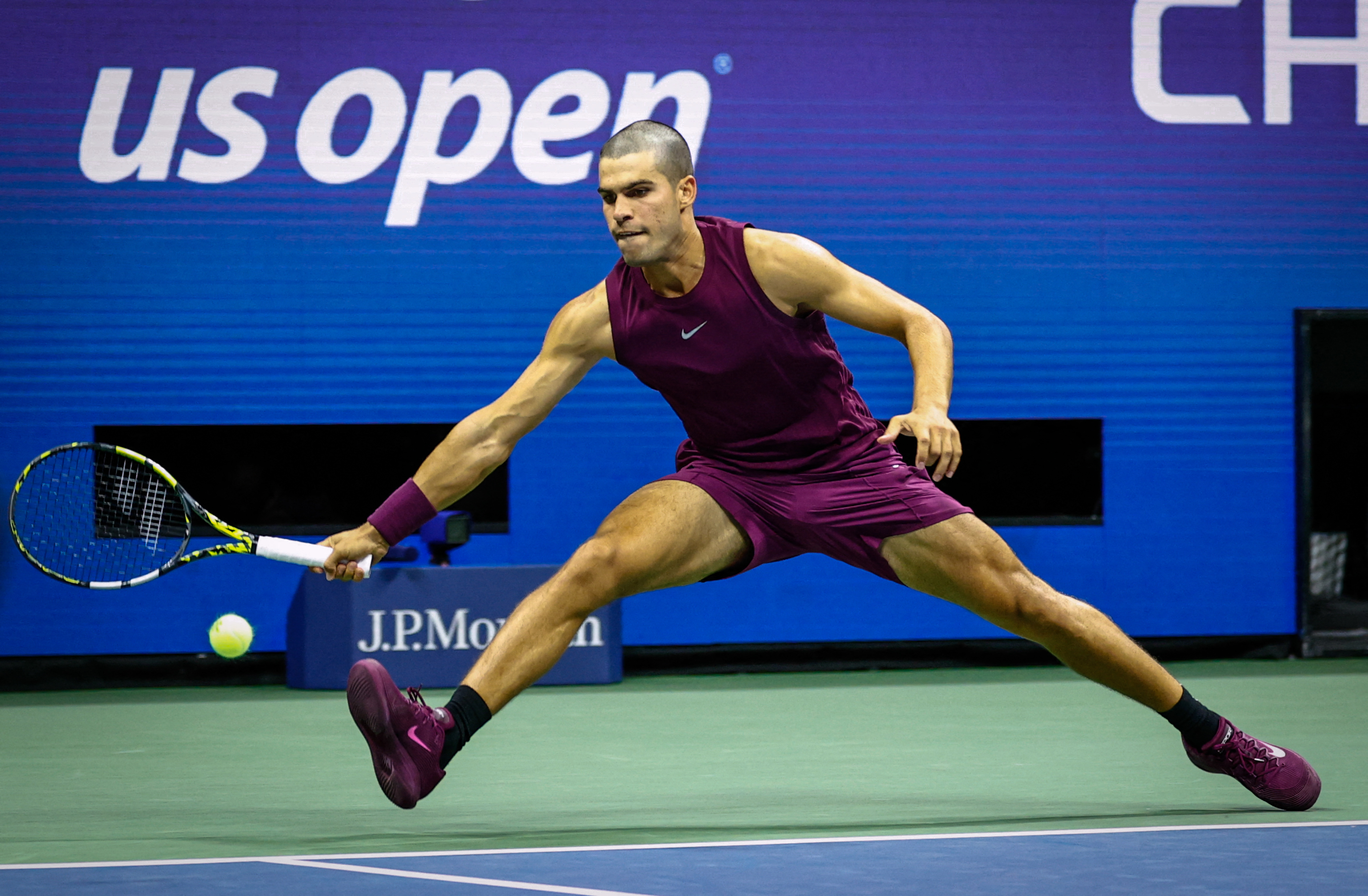 Carlos Alcaraz in action.