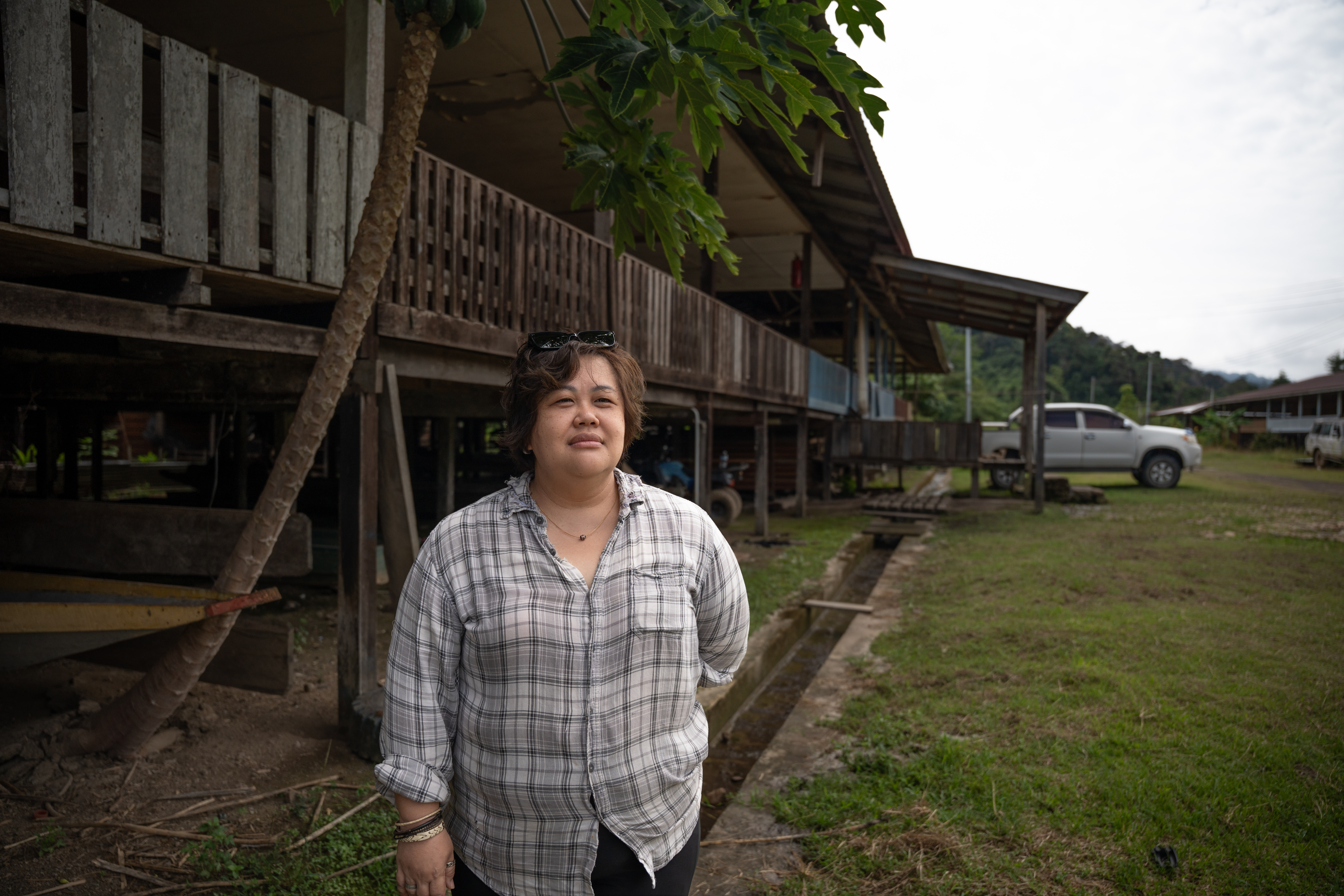 Portrait of Indigenous Kayan leader from Sarawak, Celine Lim who is manager of Save Rivers [Izzy Sasada/Al Jazeera]