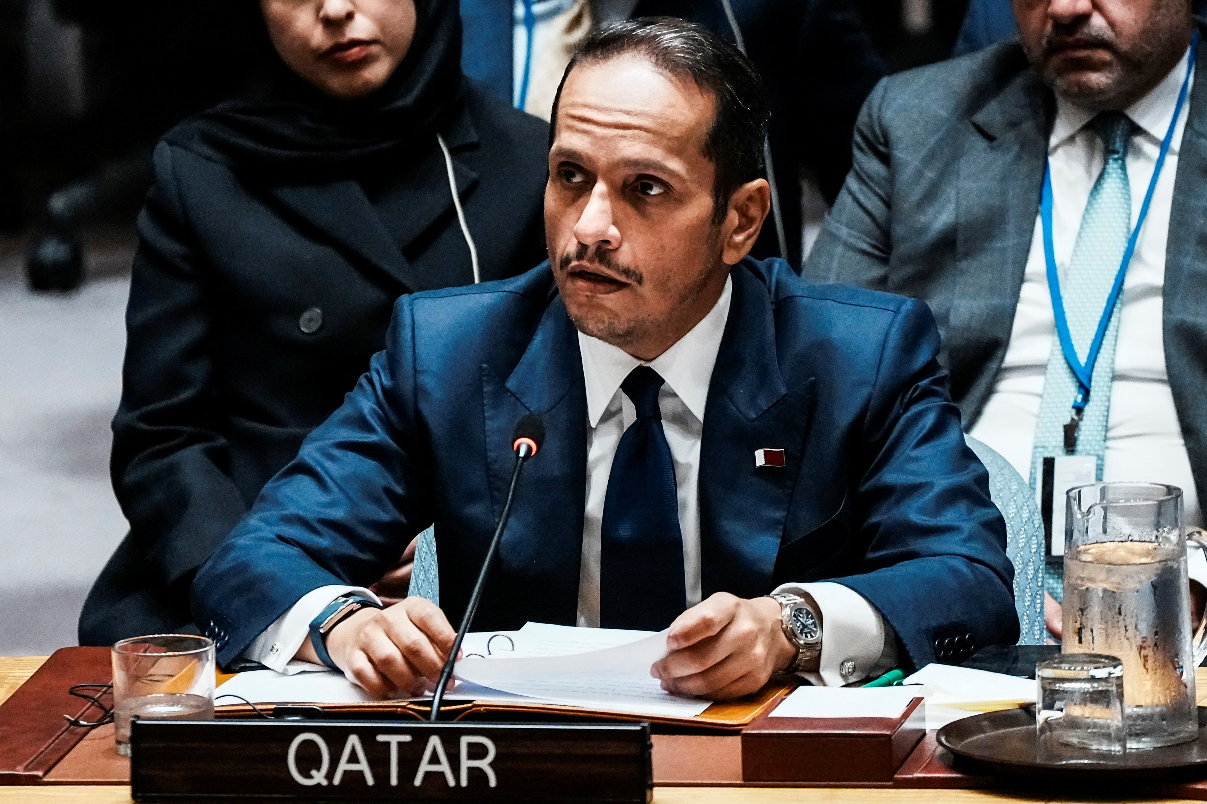 Qatar's Prime Minister and Minister for Foreign Affairs Sheikh Mohammed bin Abdulrahman bin Jassim Al-Thani