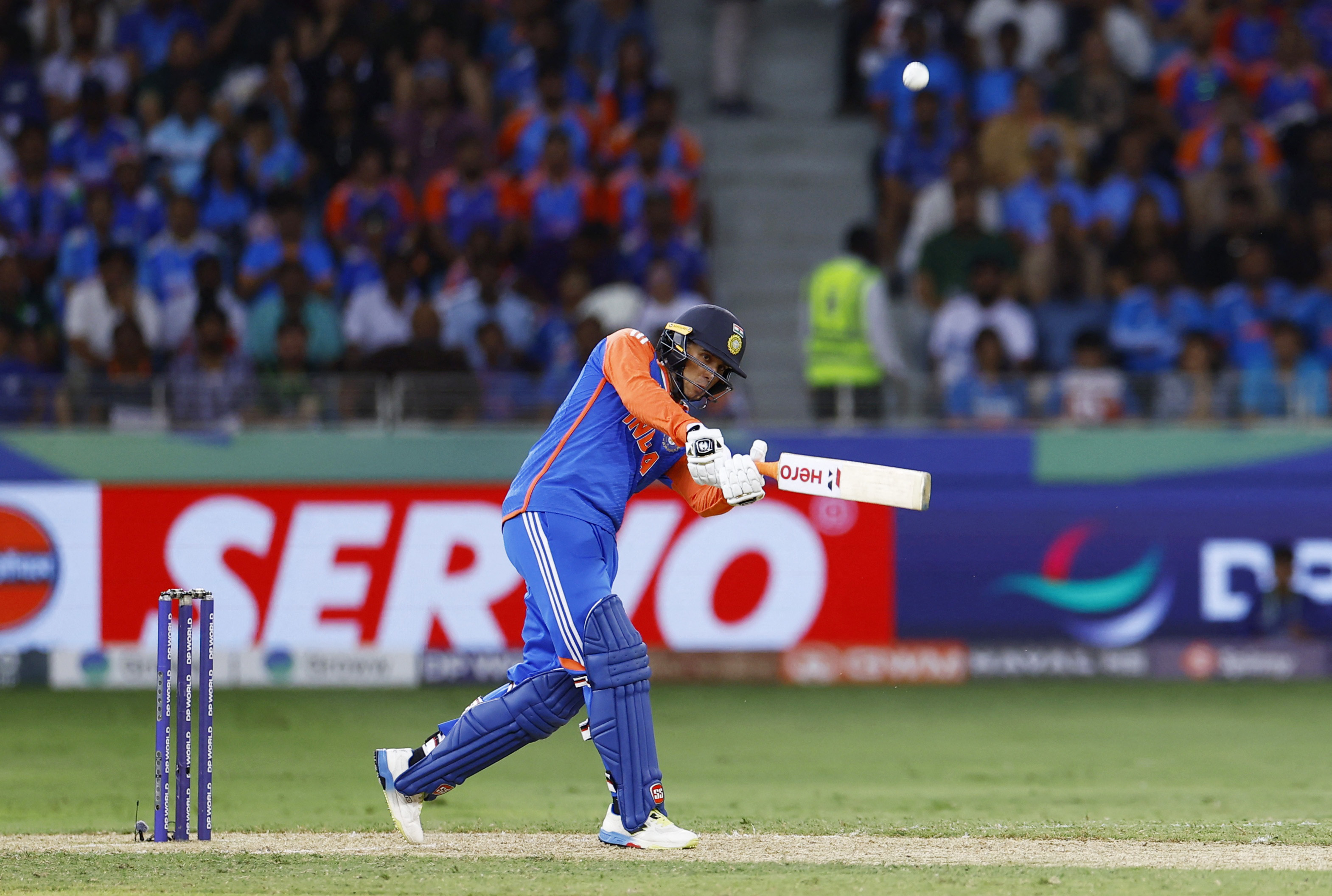 India's Abhishek Sharma in action