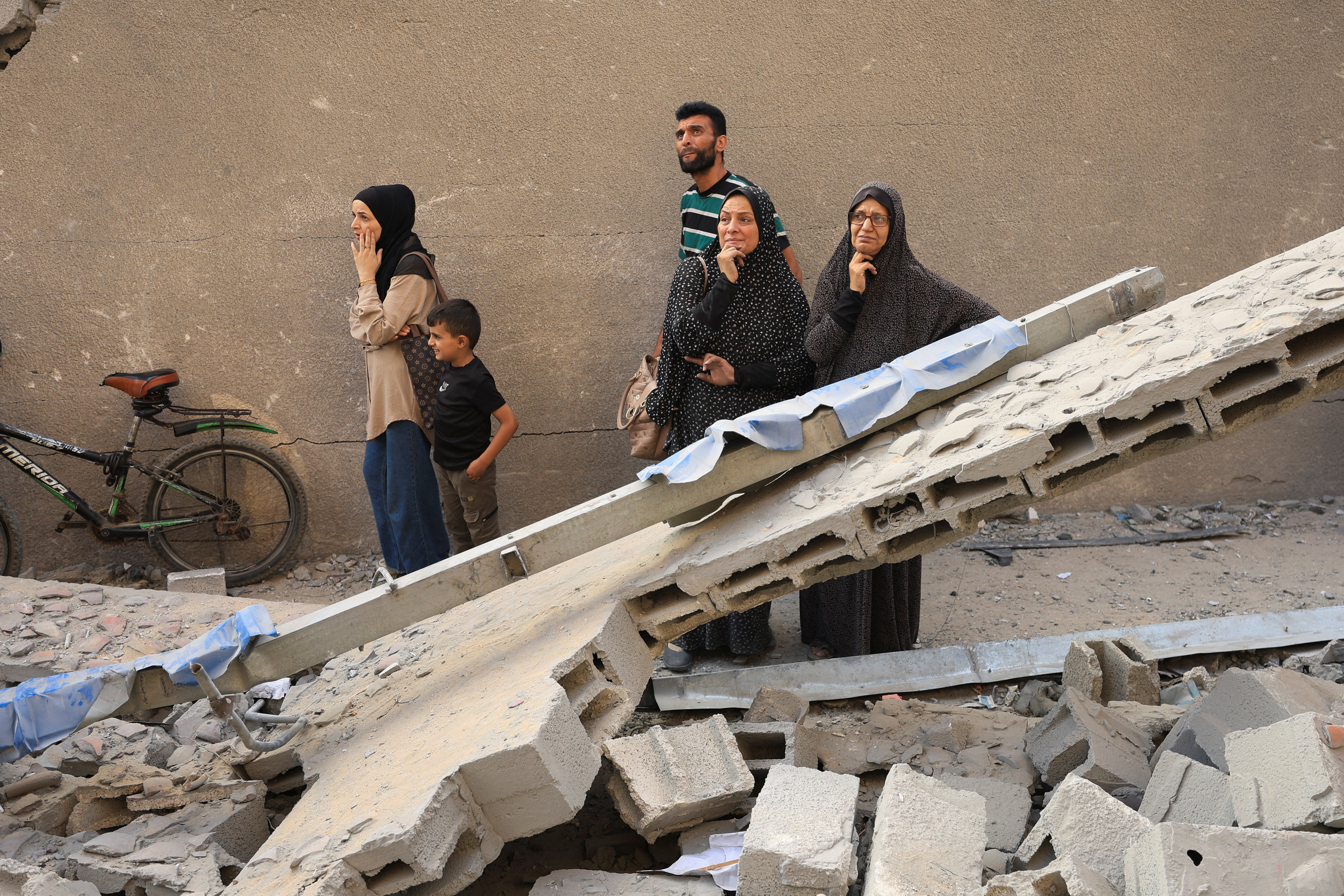 Aftermath of Israeli strikes in Gaza City