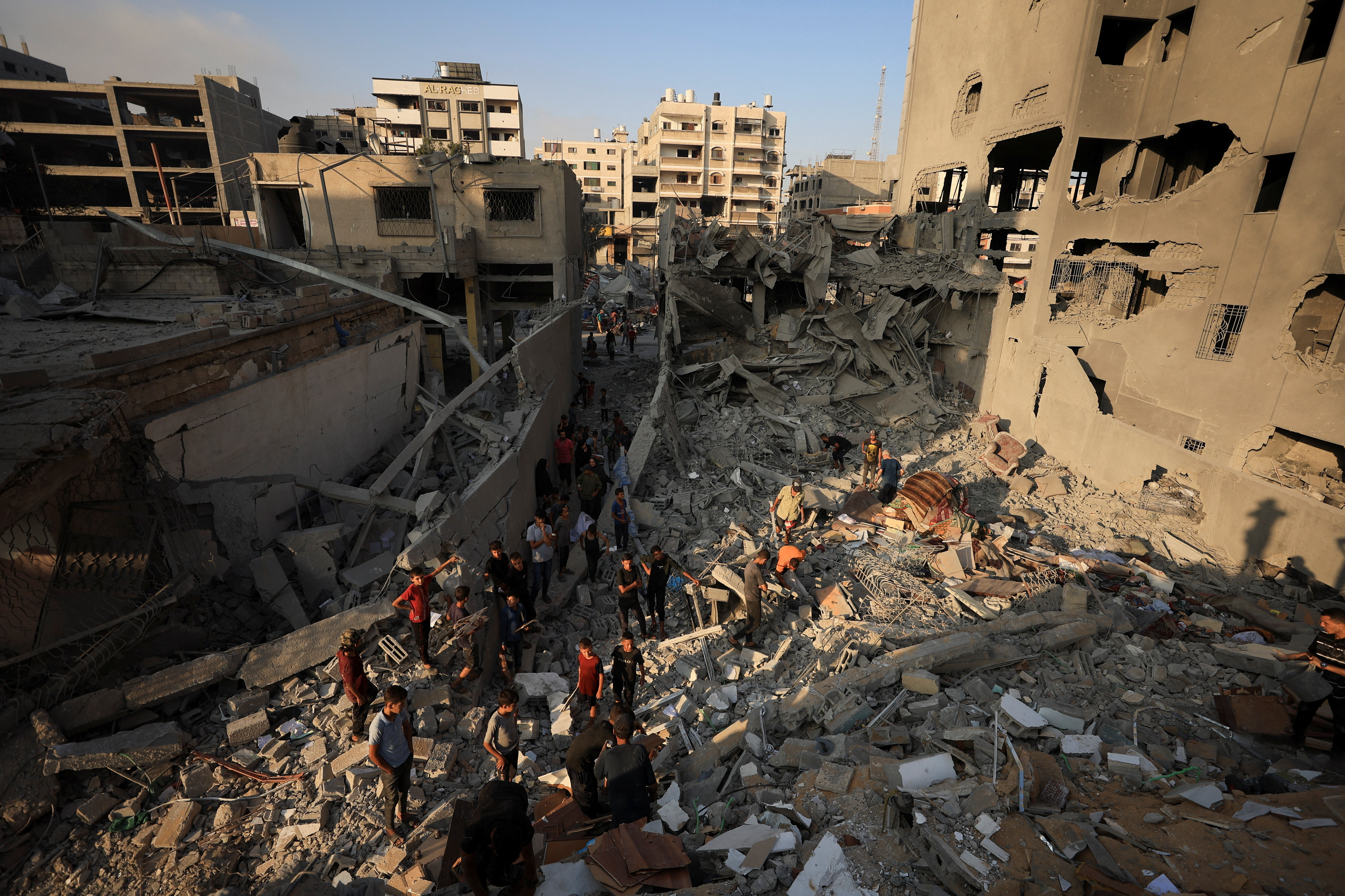 Aftermath of Israeli strikes in Gaza City