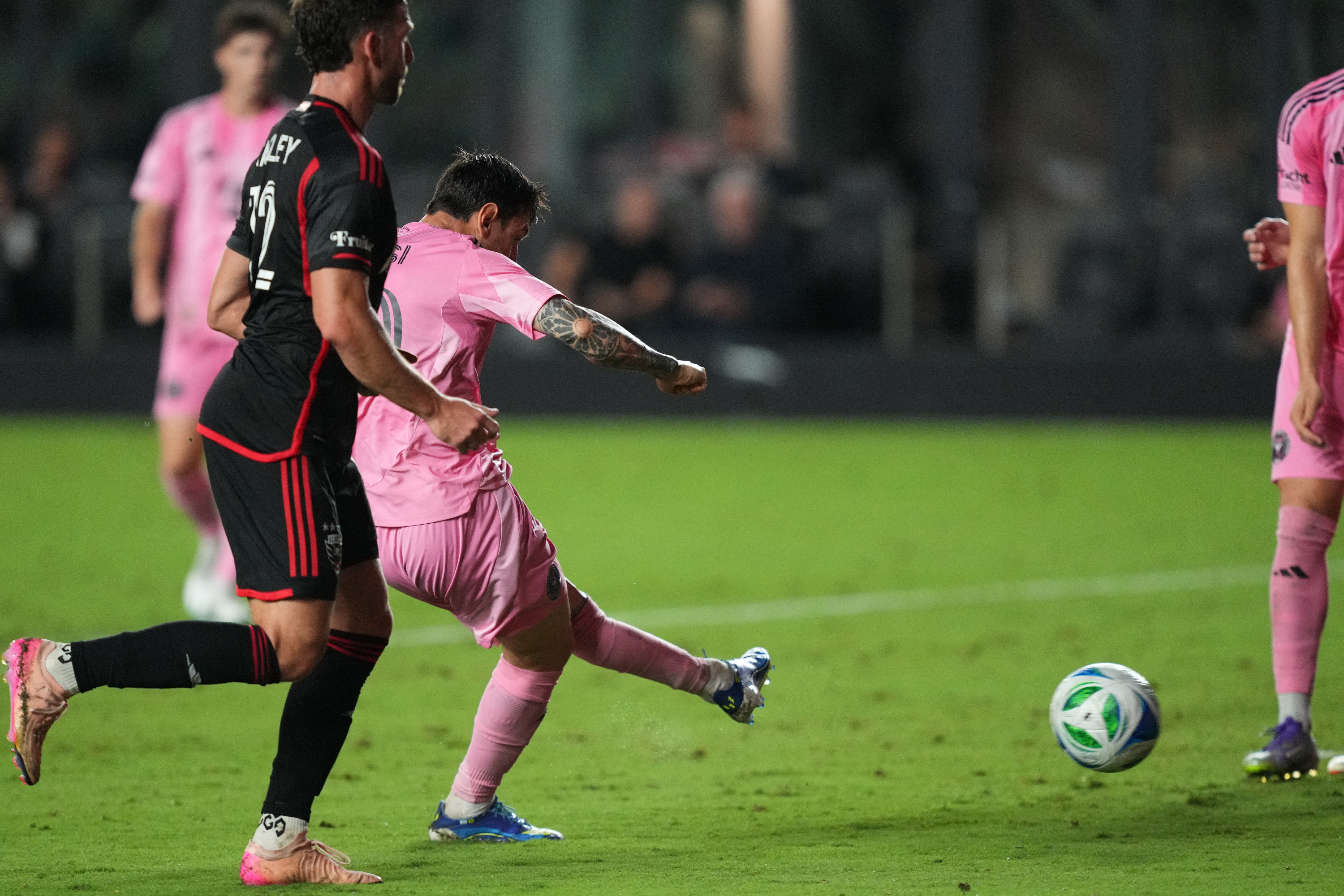 Lionel Messi in action.