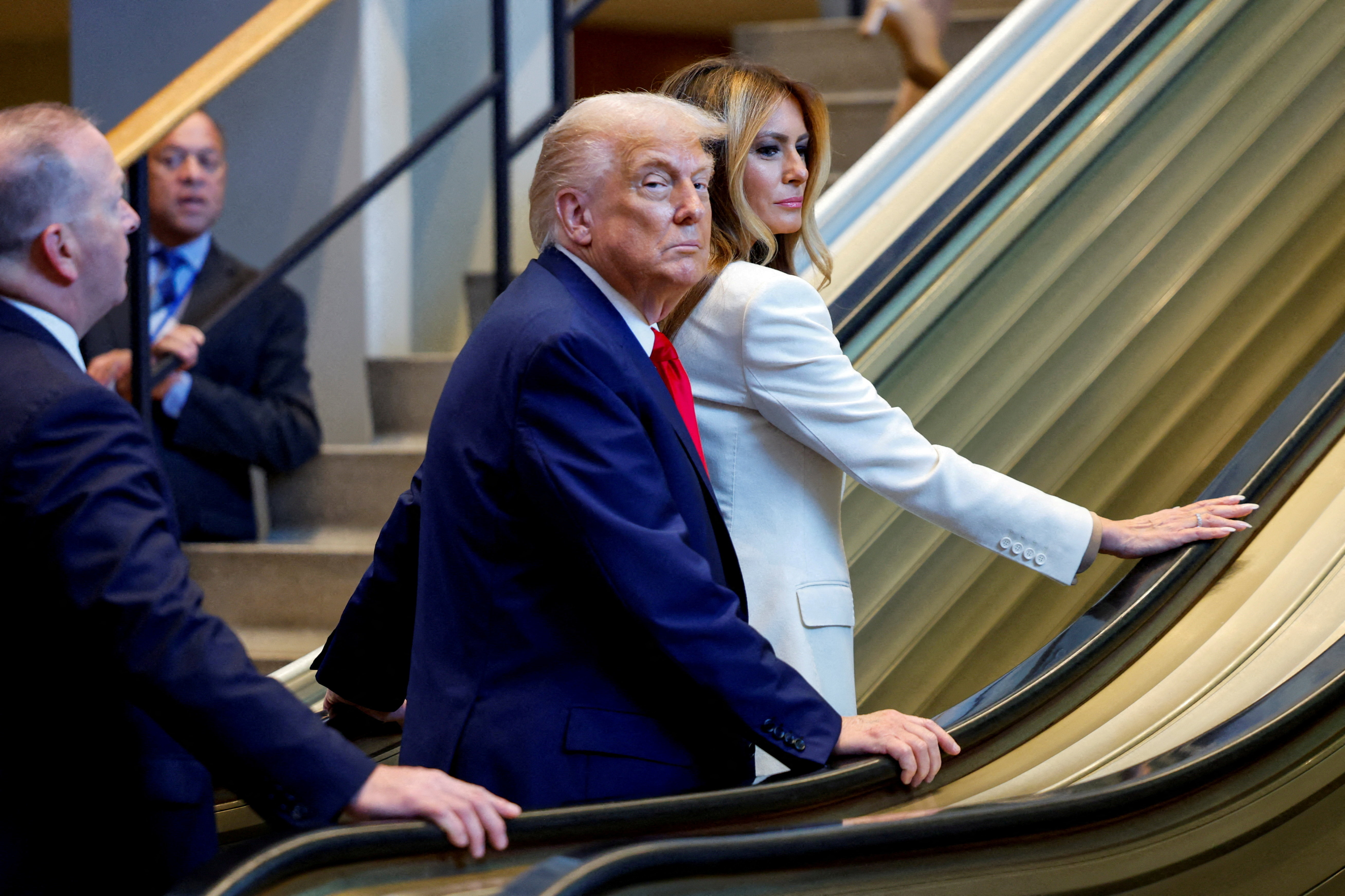 US President Donald Trump and First Lady Melania Trump