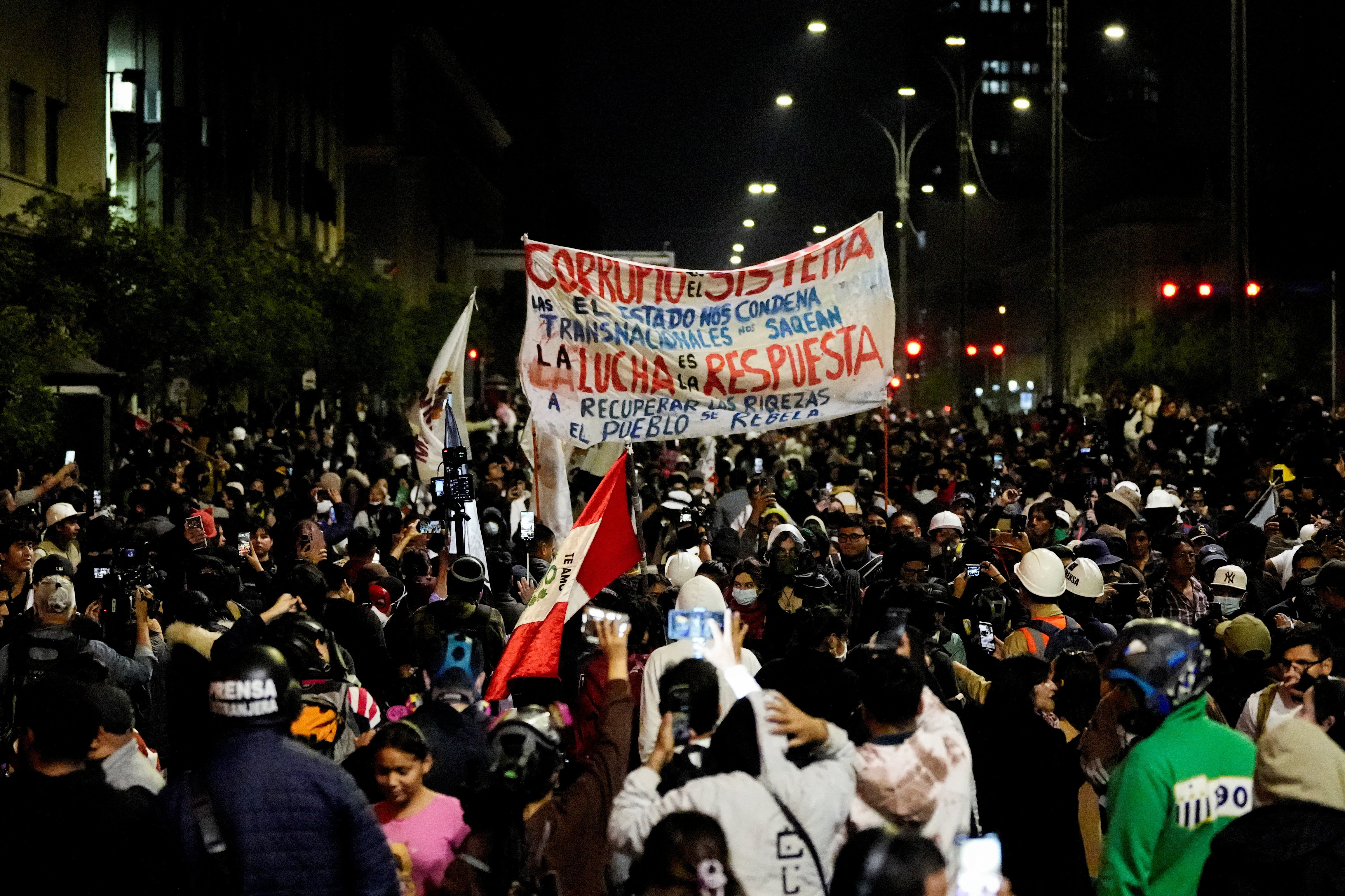 At least 19 injured in Peru anti-government protests