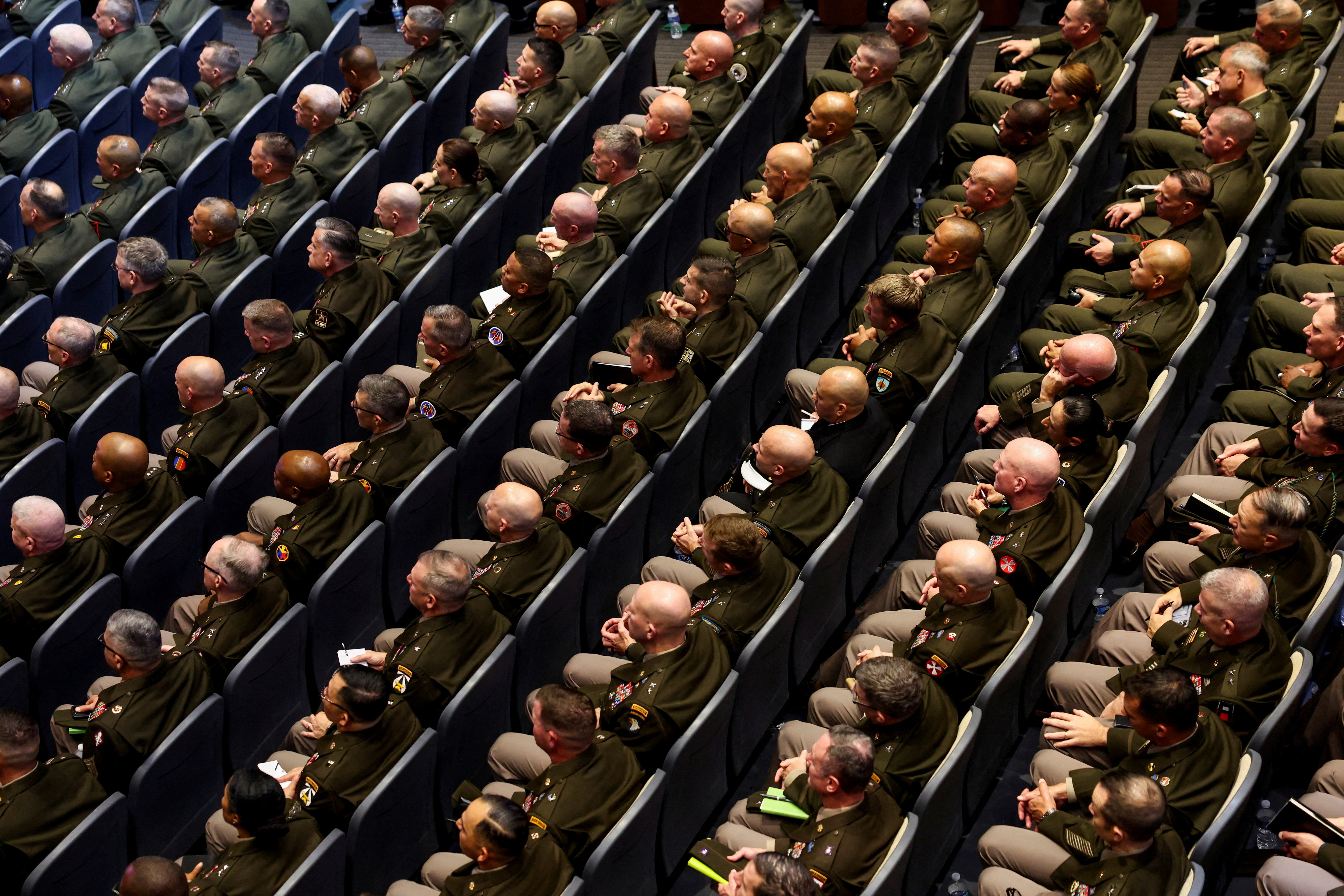 Top of the heads of generals