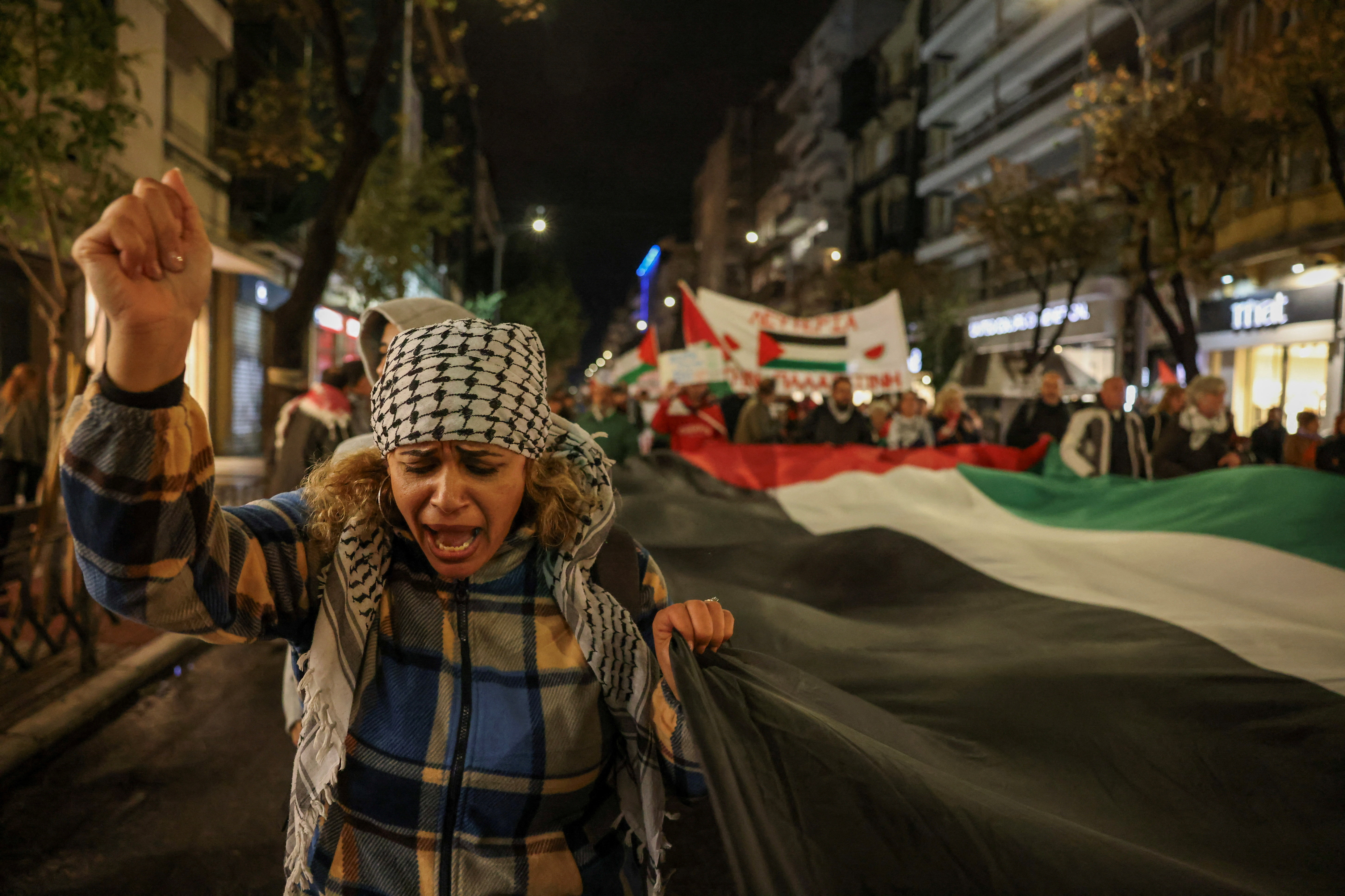 Protesters rally for Gaza in Greece
