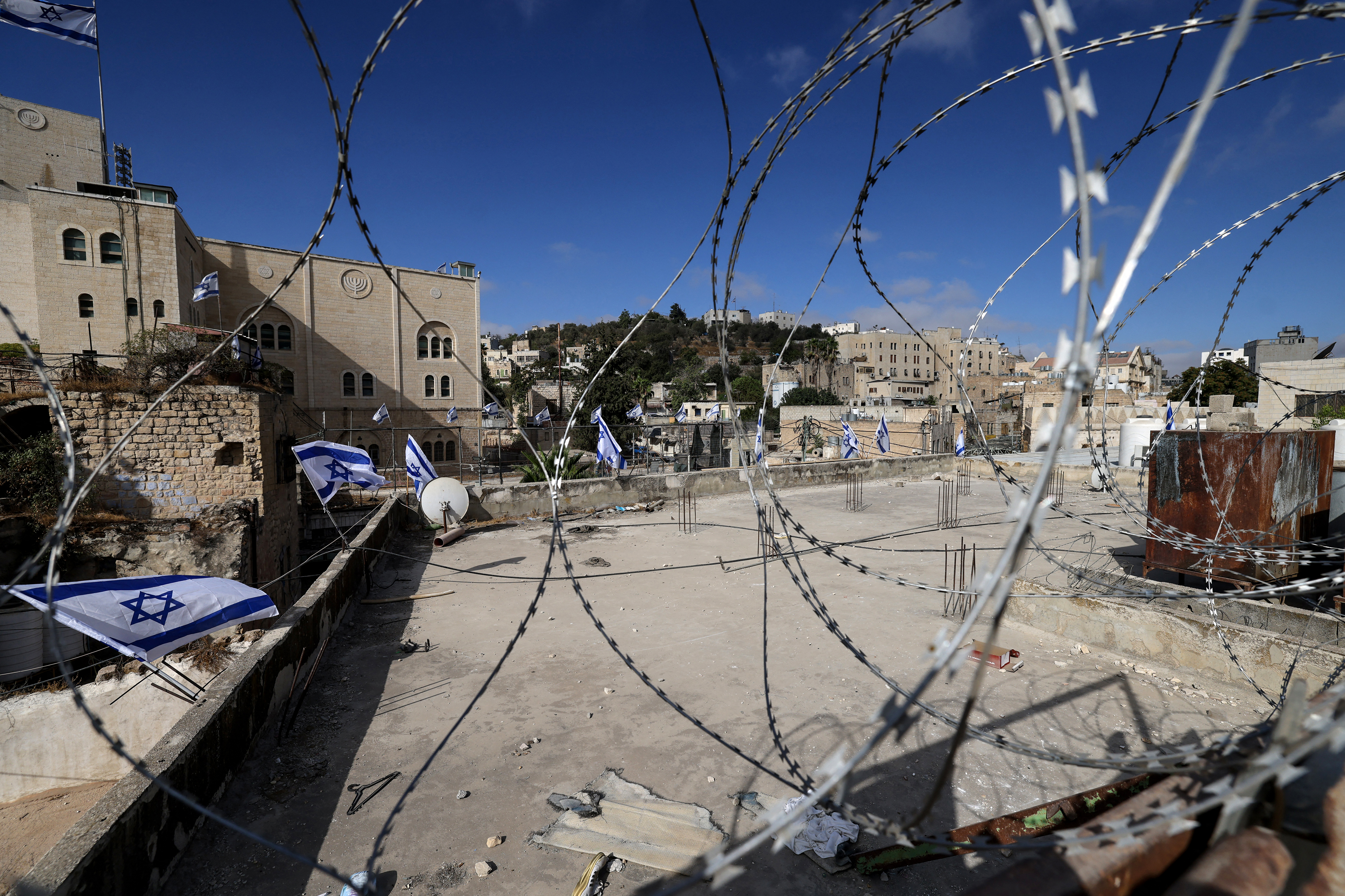 Entrance of the Palestinian market in the old city of Hebron