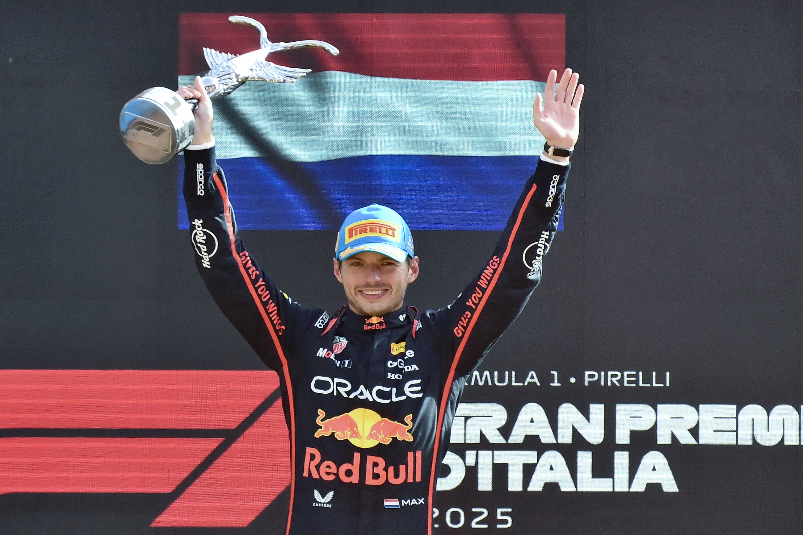 Max Verstappen reacts.