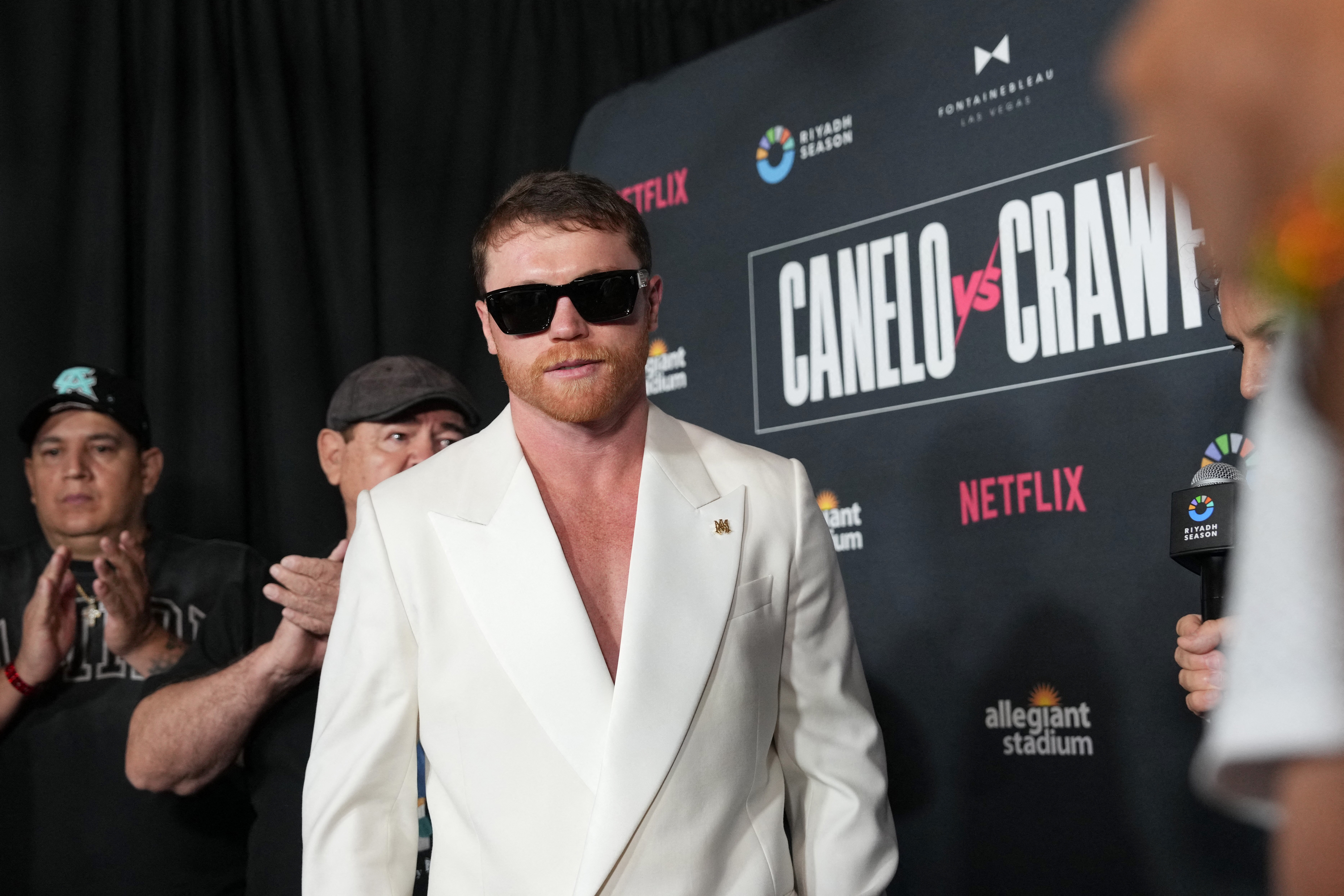 Canela Alvarez reacts.