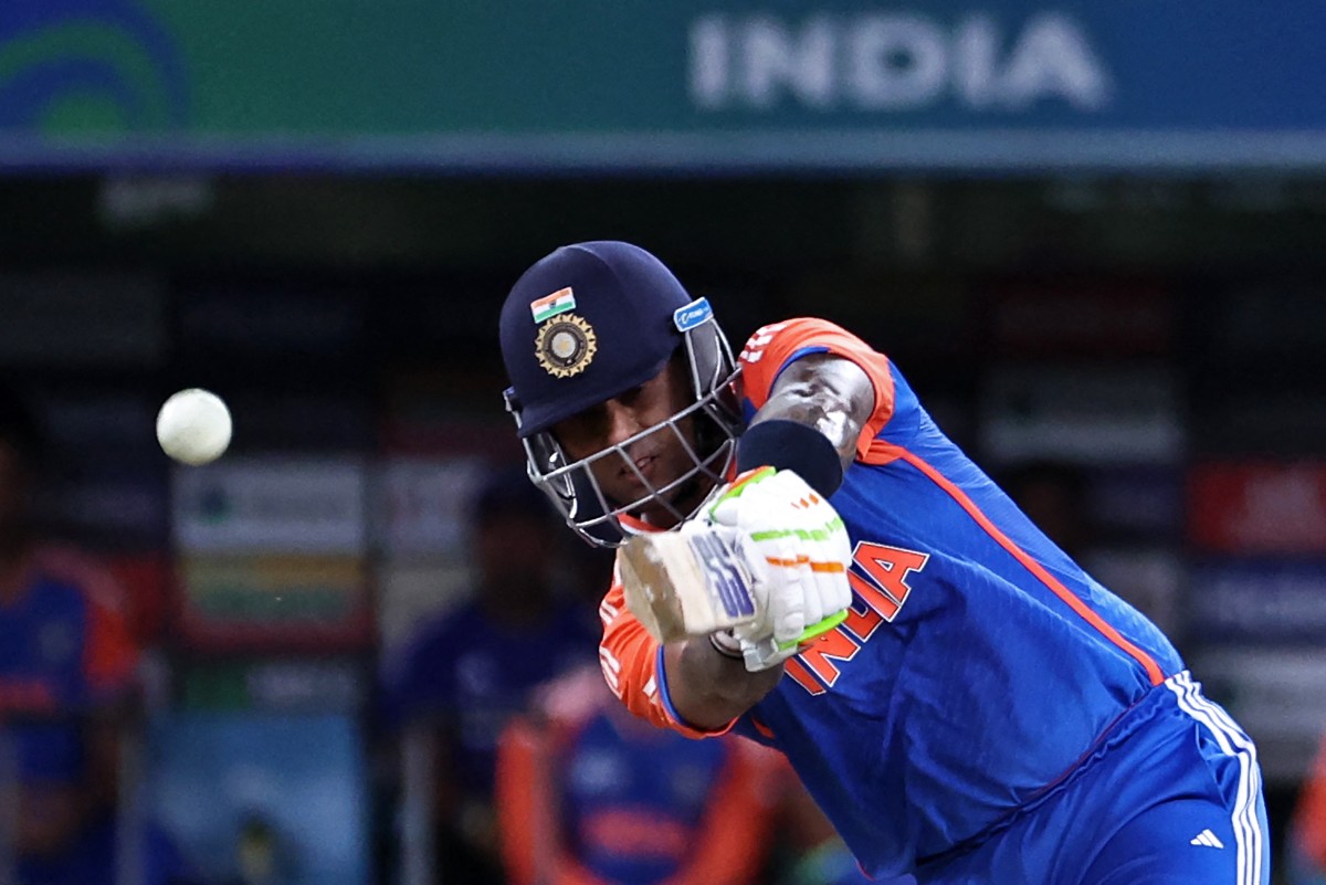 India's captain Suryakumar Yadav plays a shot during the Asia Cup 2025 Twenty20 international cricket match