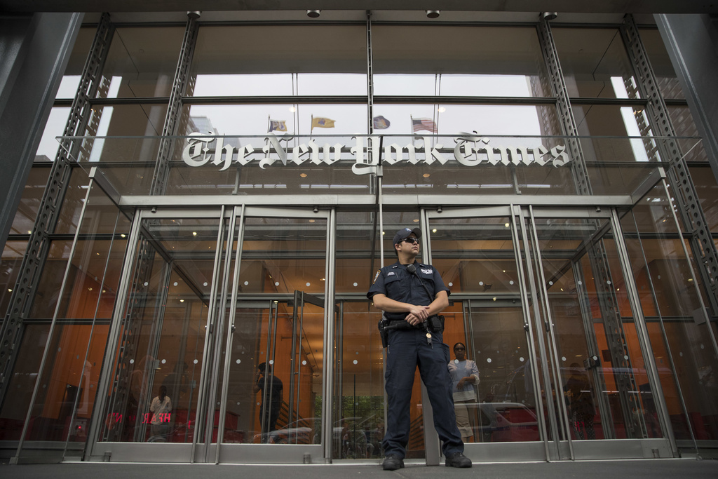 The New York Times building in New York