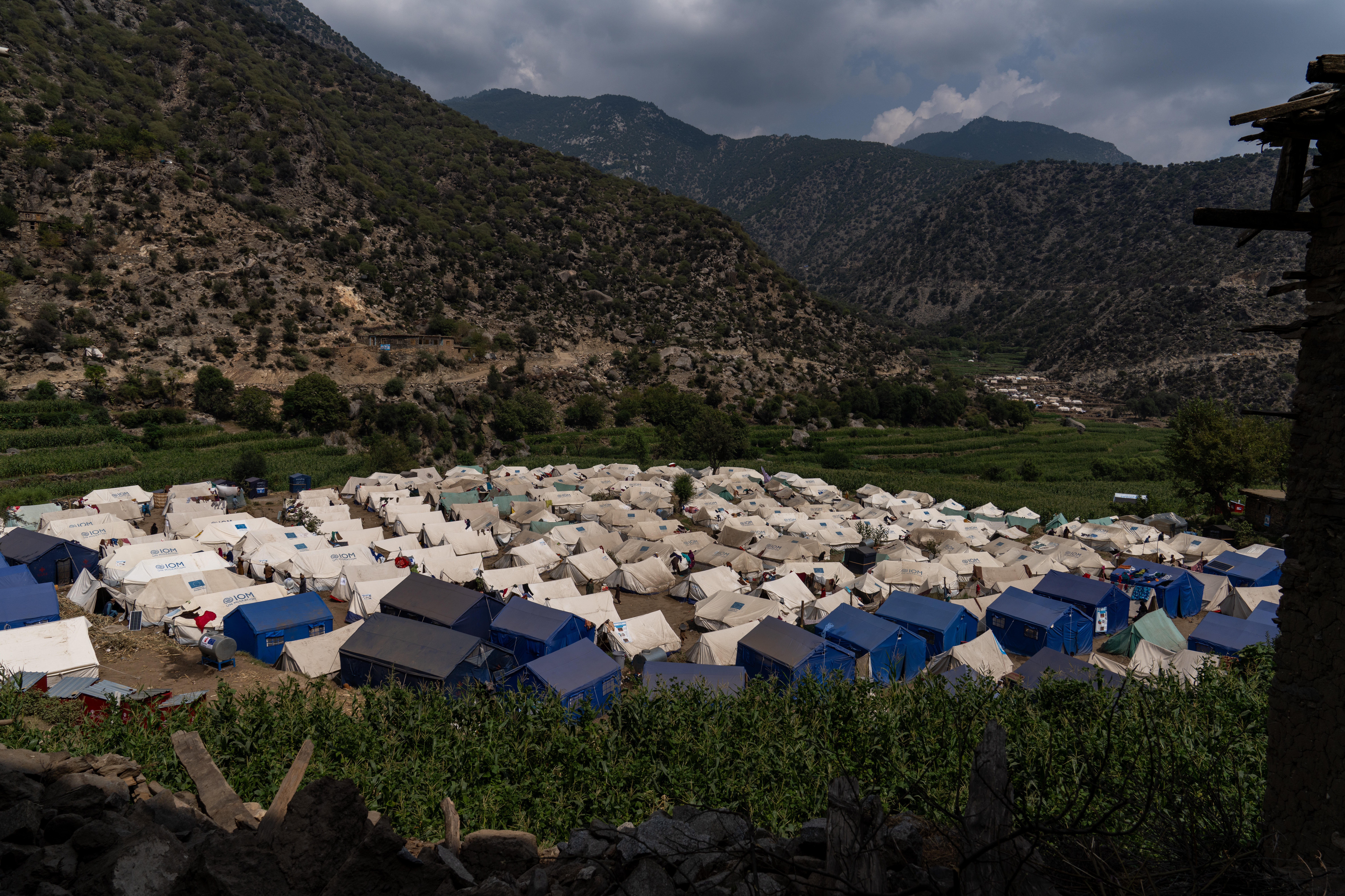 Local authorities say they have so far distributed more than 780 tents along the entire Diwa Gul valley.