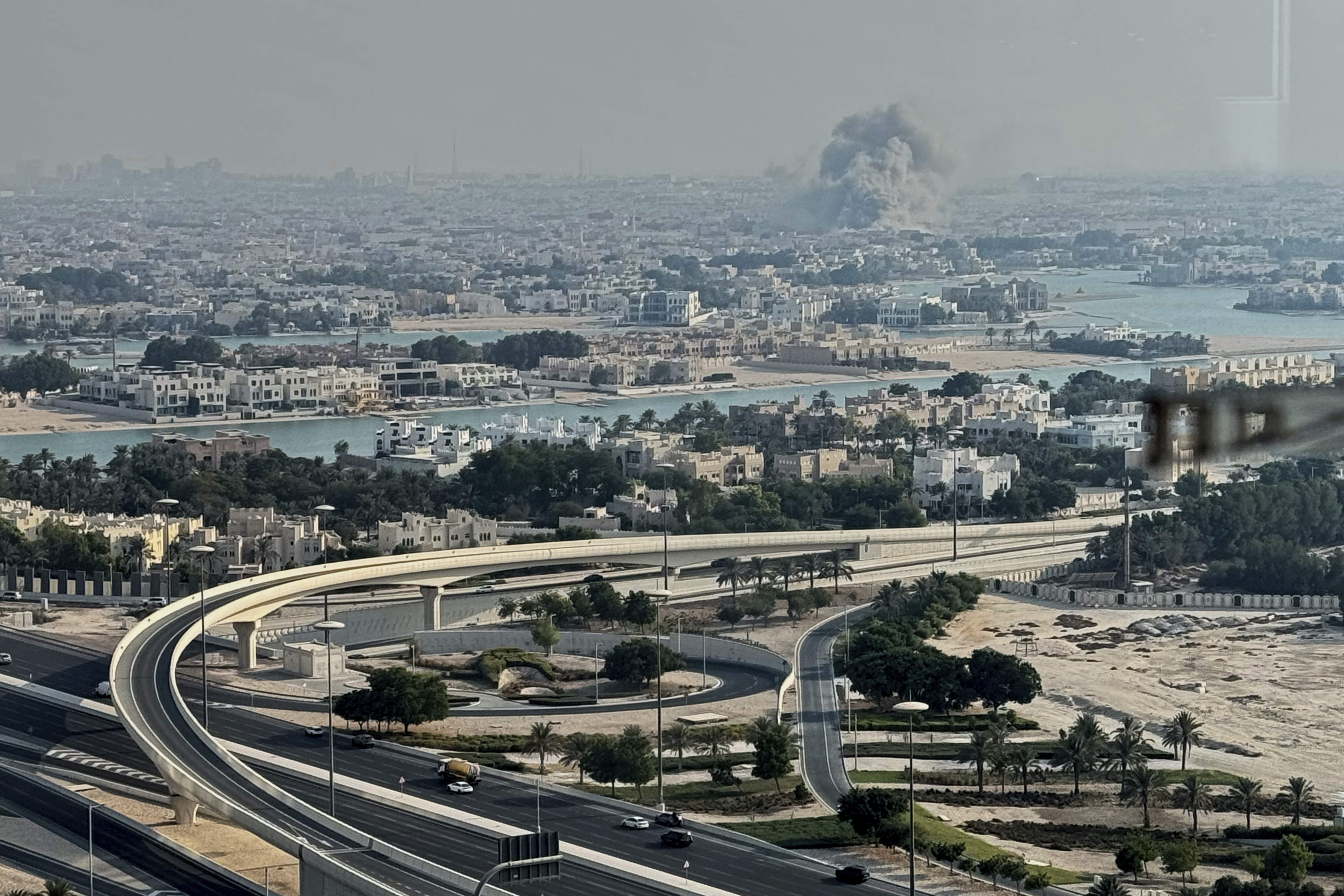 Smoke rises after an Israeli attack on Doha, Qatar on Tuesday