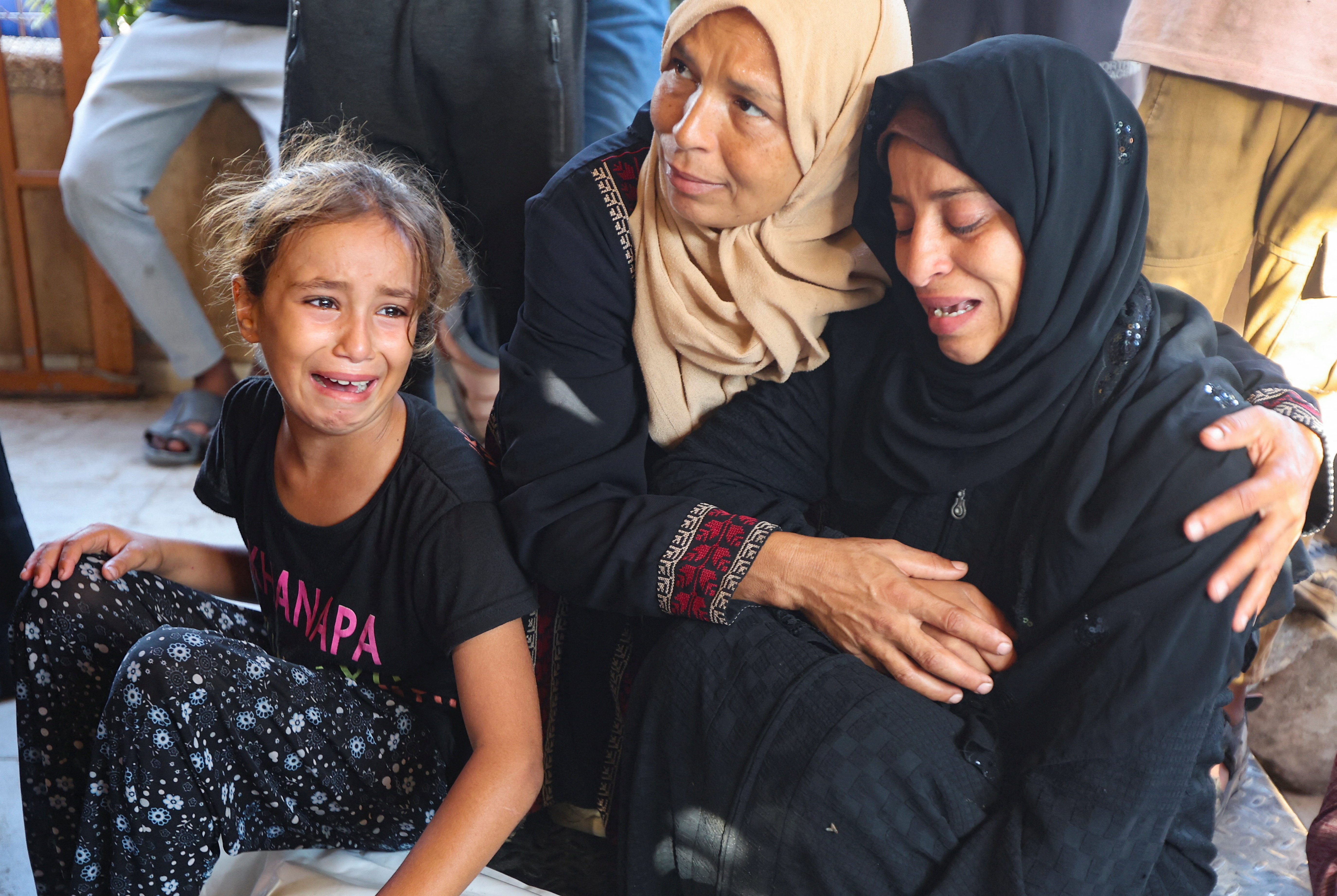 Palestinian mourners in Gaza