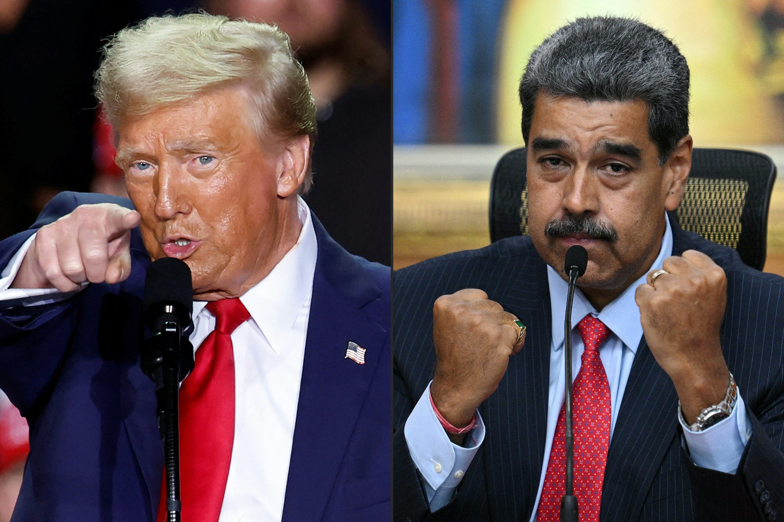 US President Donald Trump and Venezuelan President Nicolas Maduro.