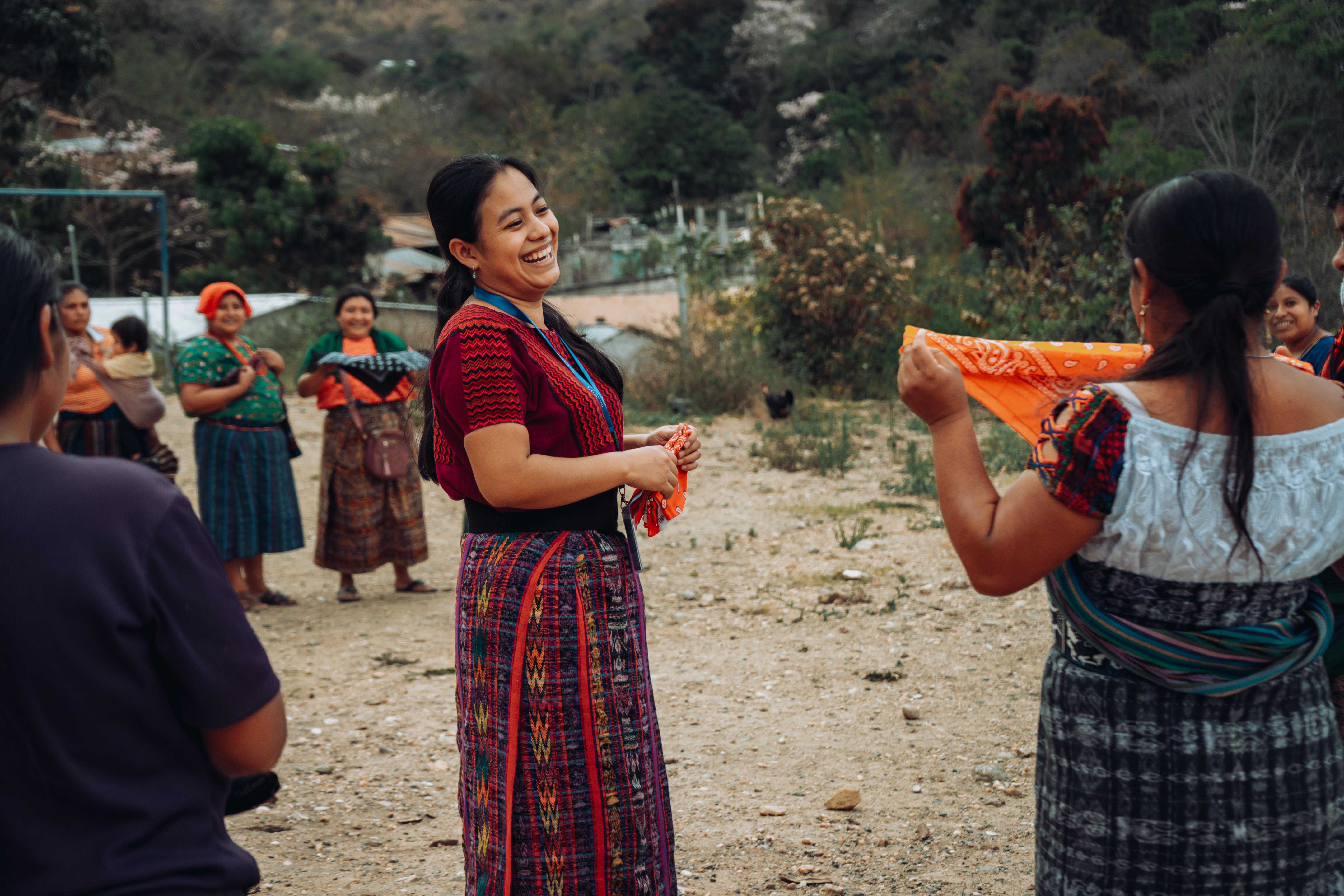 Vanessa Canahuí, facilitator of the Well-Being Club in San Miguel Chicaj, guided sessions for women to help them build trust, resilience, and self-esteem.