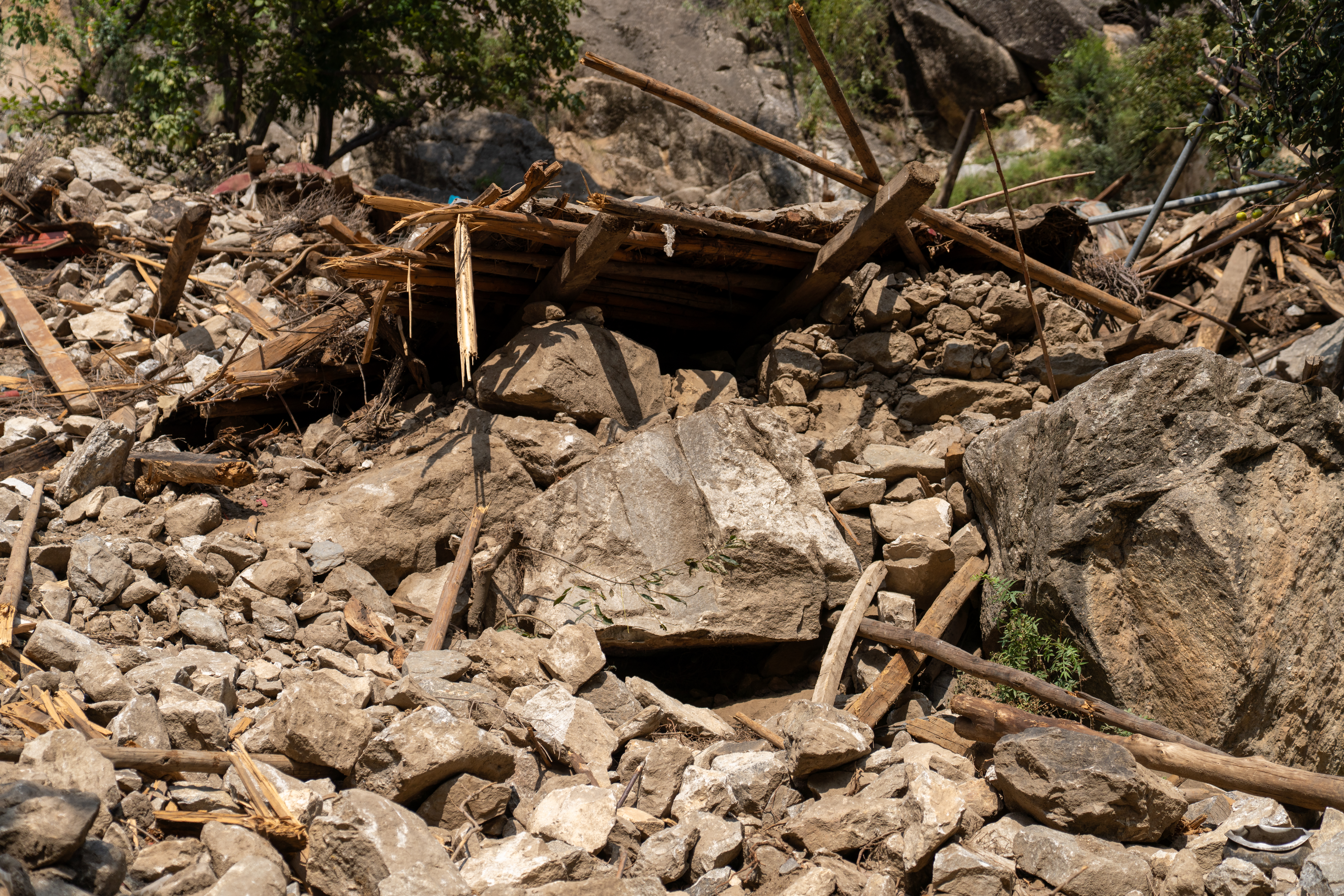 The ruins of Gulalai's home following the earthquake that struck Afghanistan in late August [Sorin Furcoi/Al Jazeera]