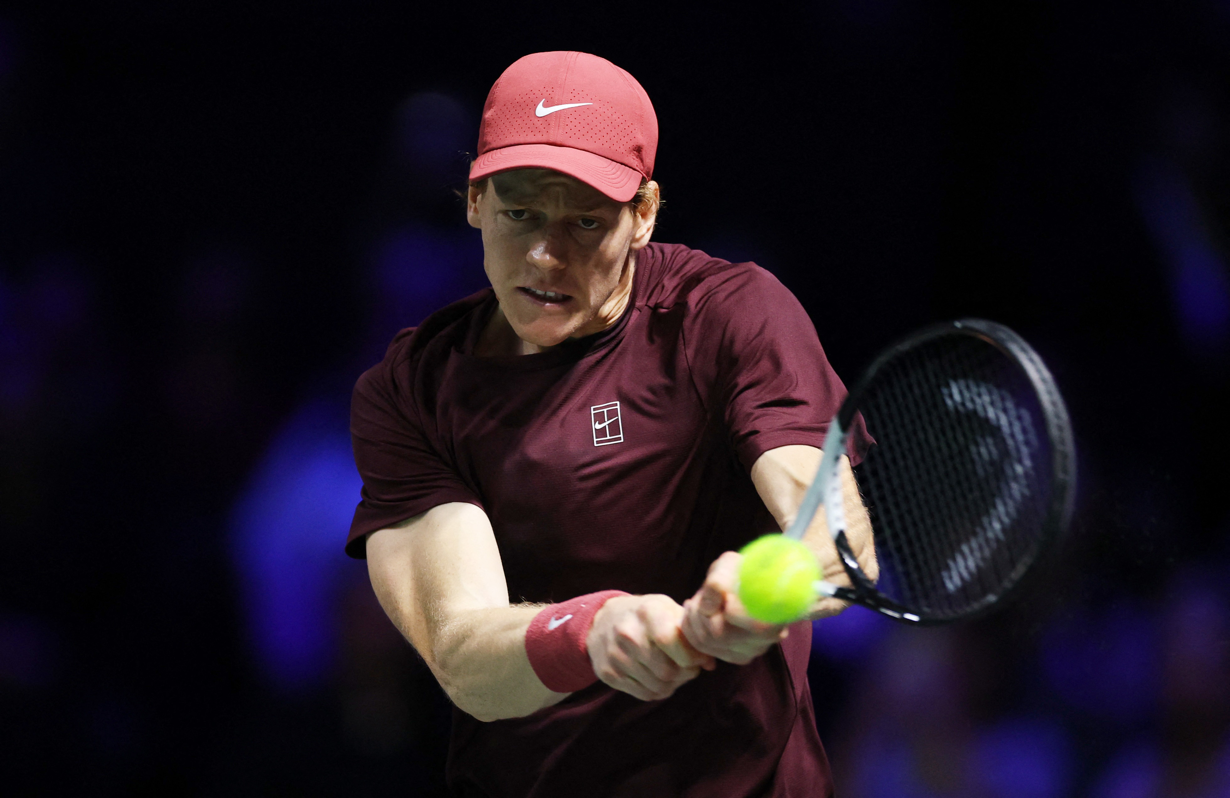 Jannik Sinner in action.