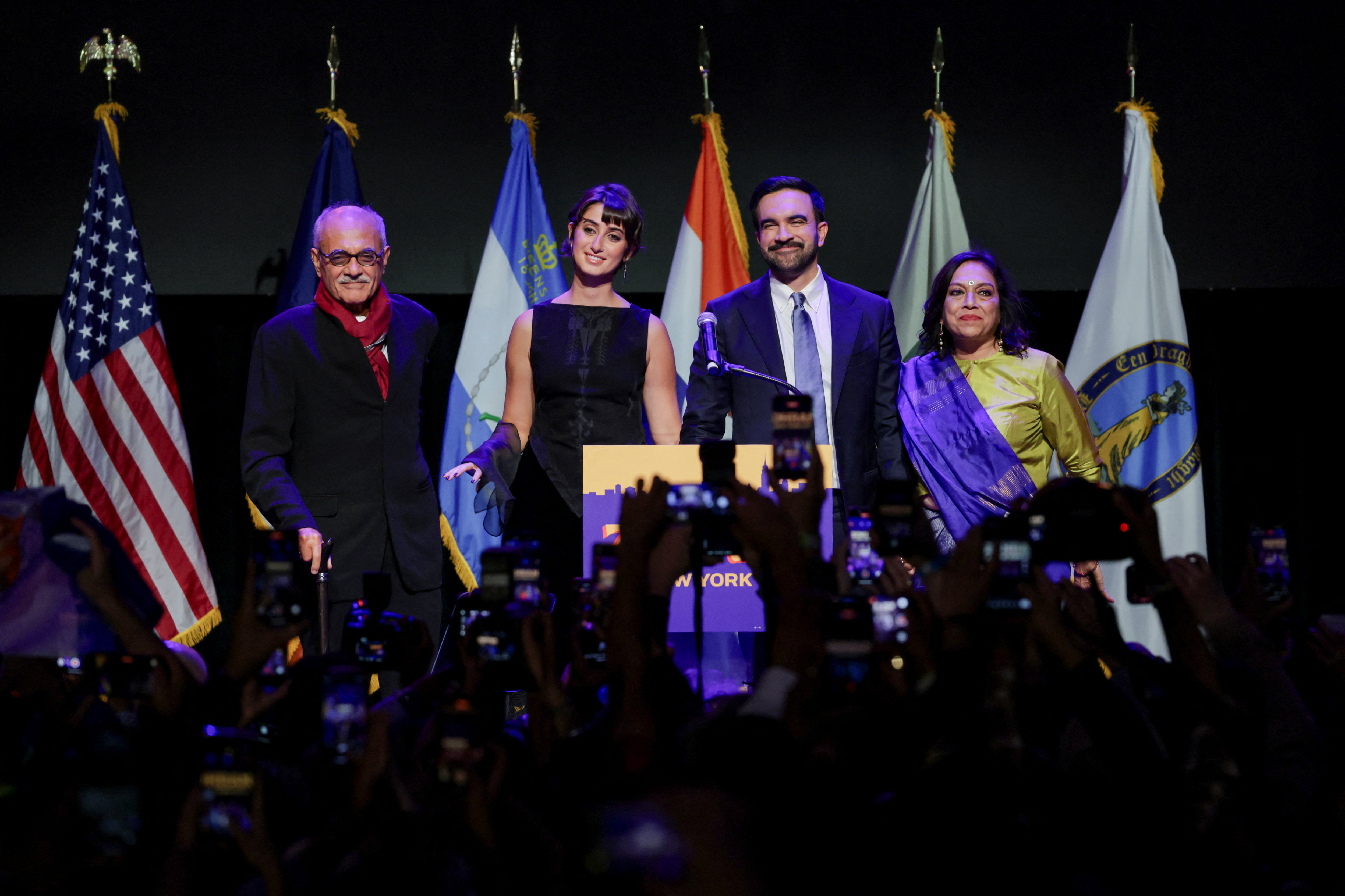 Zohran Mamdani and his family