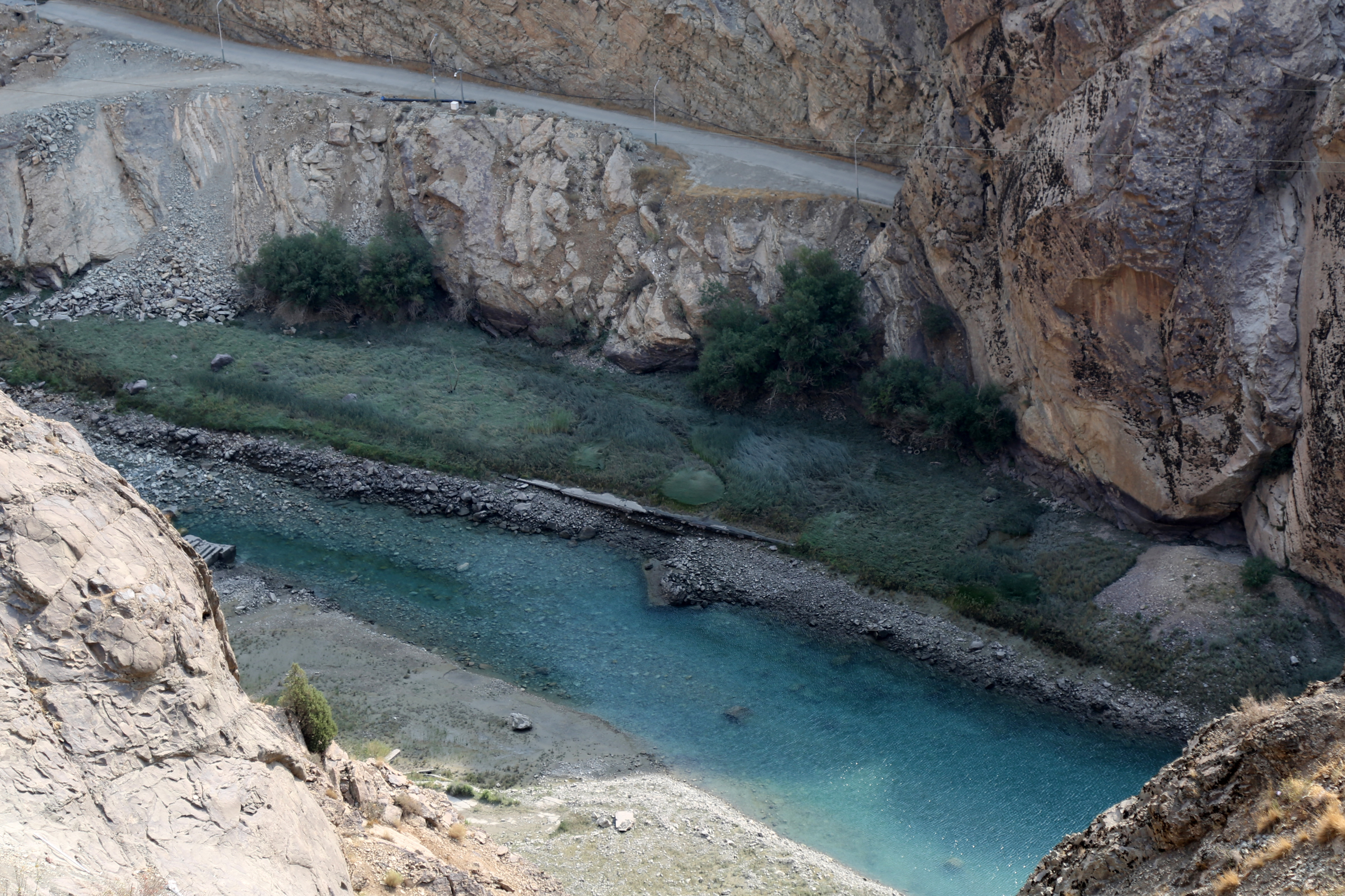 A view of Amir Kabir Dam, one of the five main reservoirs supplying water to Tehran, Iran on July 29, 2025.