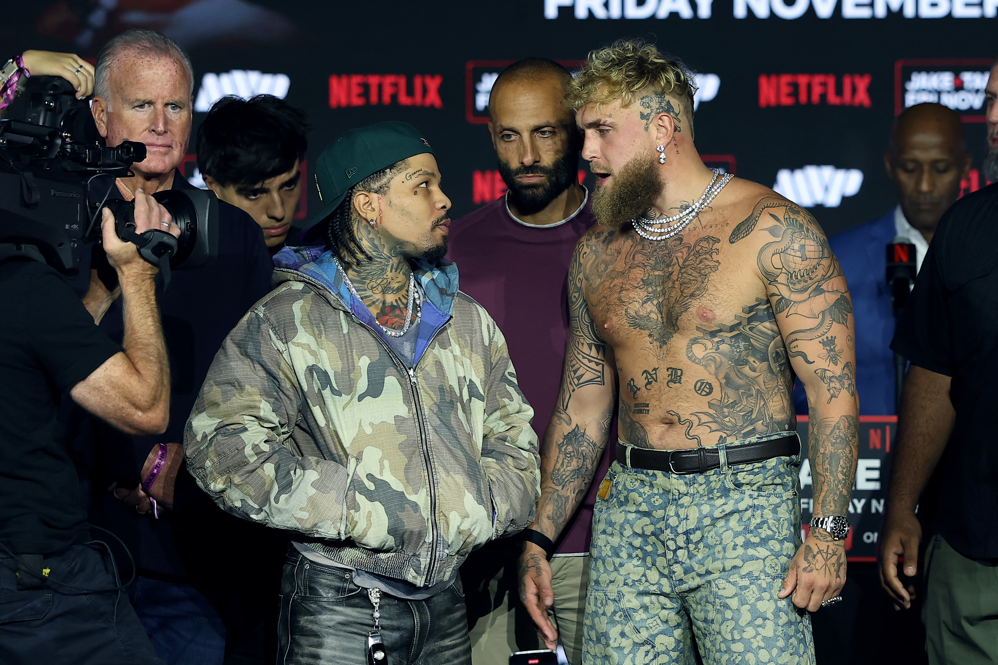 Boxing fans have been denied a chance to see Jake Paul, right, fight Gervonta Davis after the November 14 bout was cancelled [Sarah Stier/Getty Images via AFP]