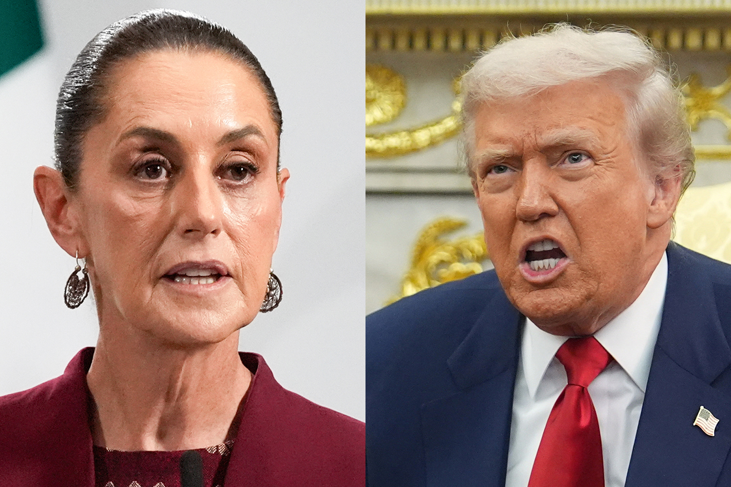 Claudia Sheinbaum and Donald Trump