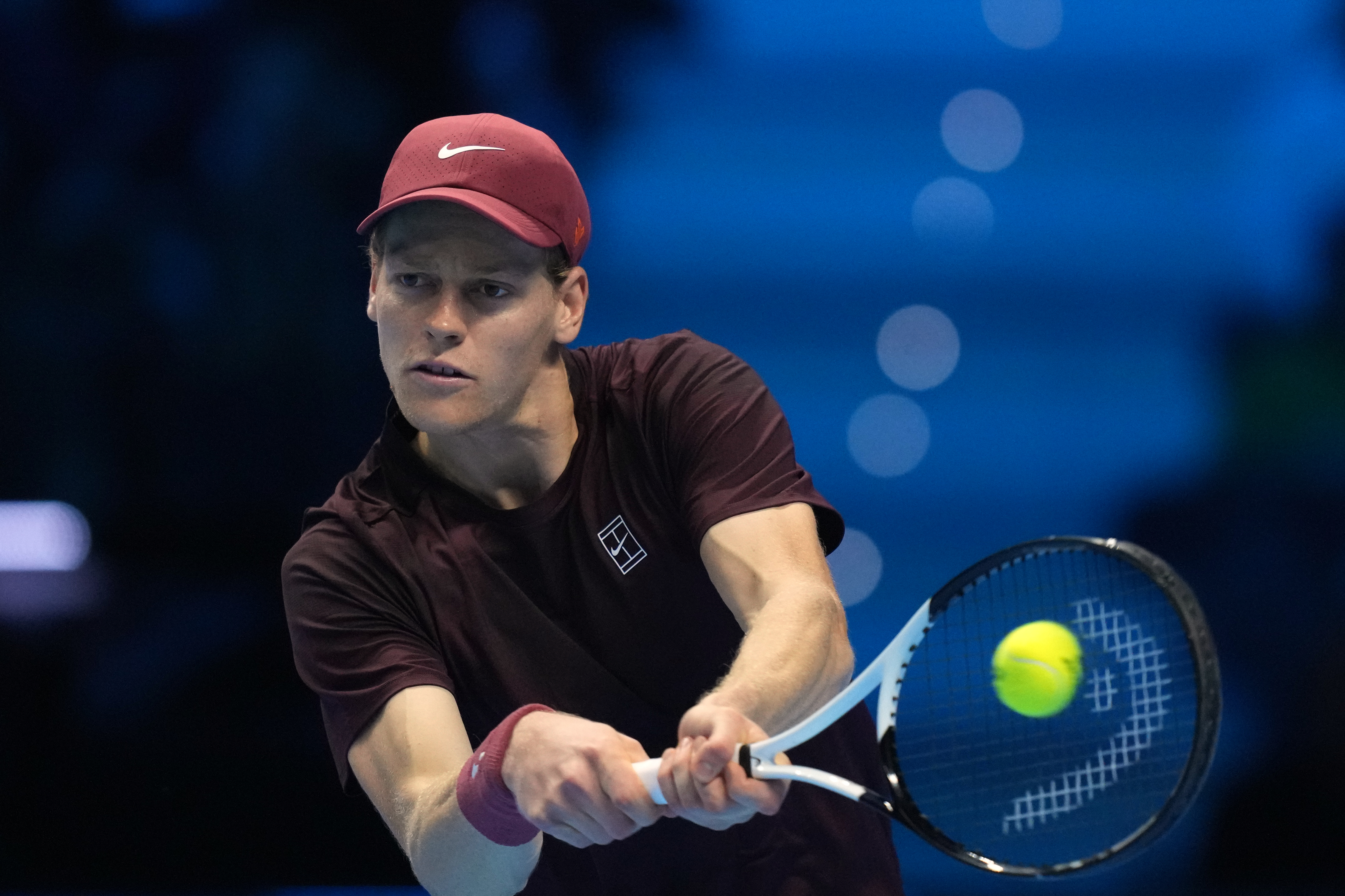 Jannik Sinner in action.