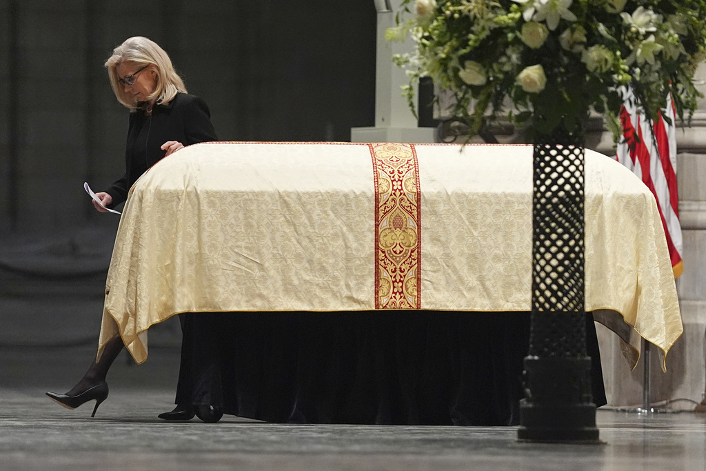 Liz Cheney at her father's funeral