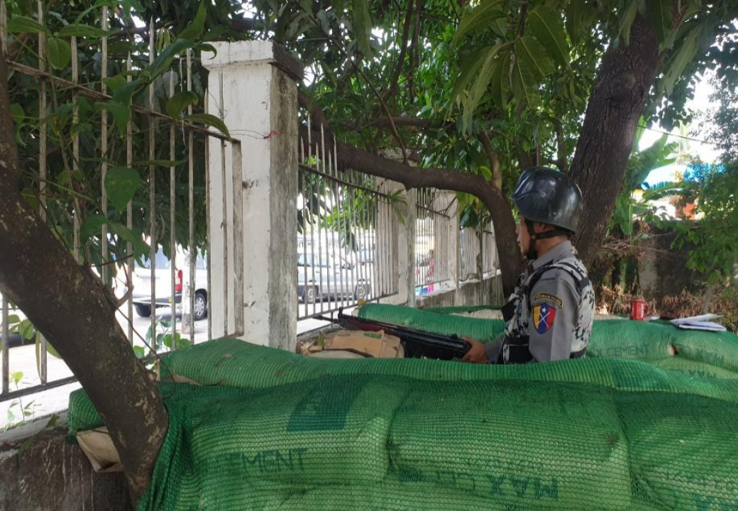 Leaked photos reveal that armed security posts and fortifications have been put in place to protect military companies and government infrastructure deemed vulnerable to attack.