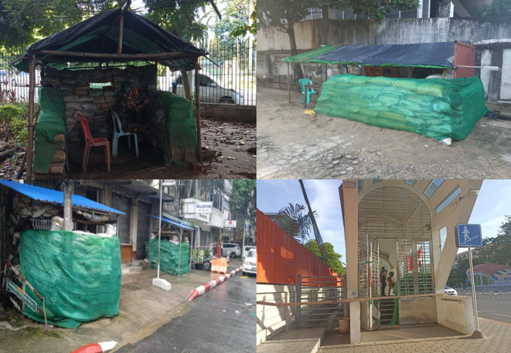 Leaked photos reveal that armed security posts and fortifications have been put in place to protect military companies and government infrastructure deemed vulnerable to attack.