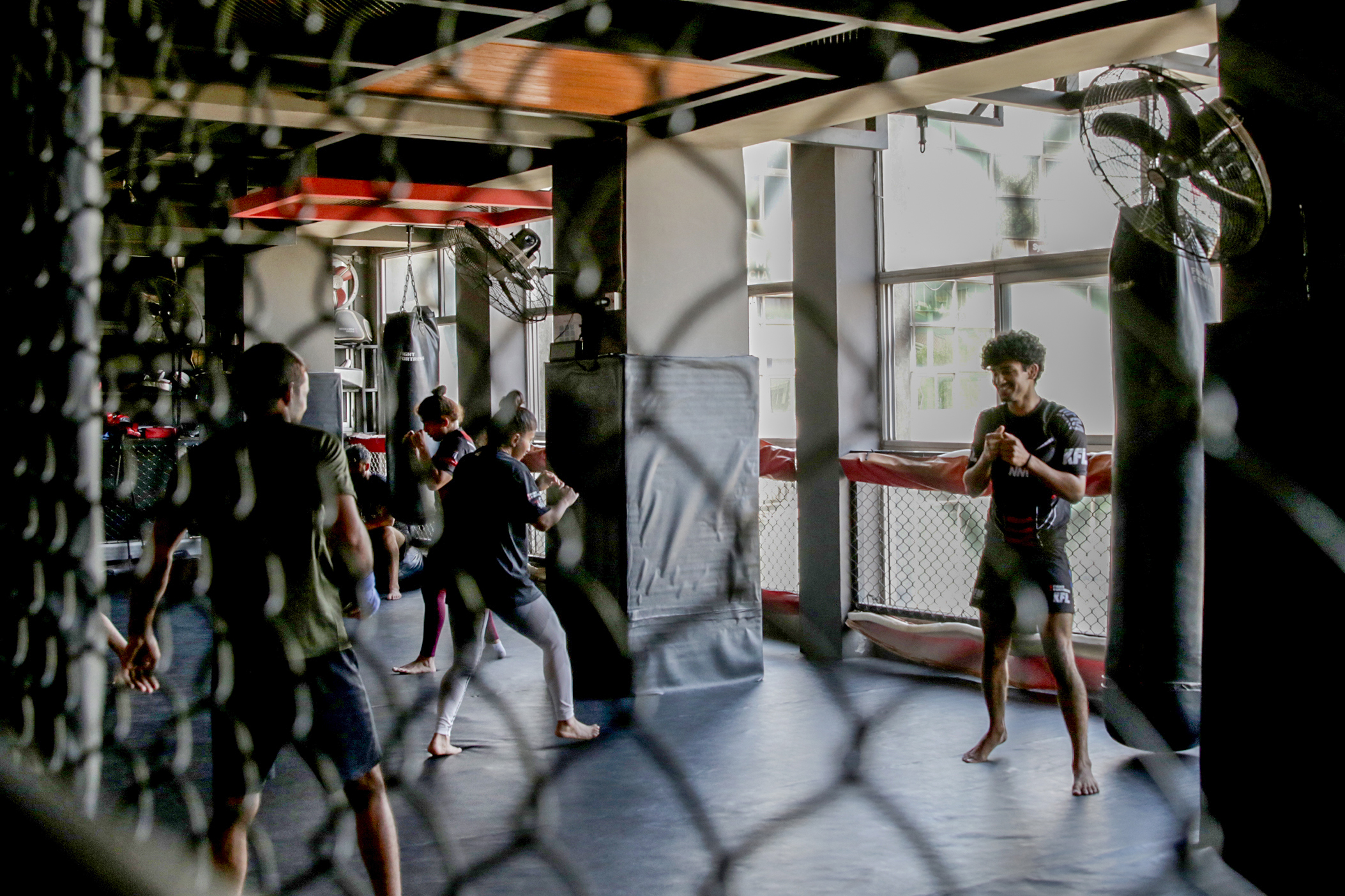 MMA fighter Anita Karim trains at a gym in Islamabad, Pakistan