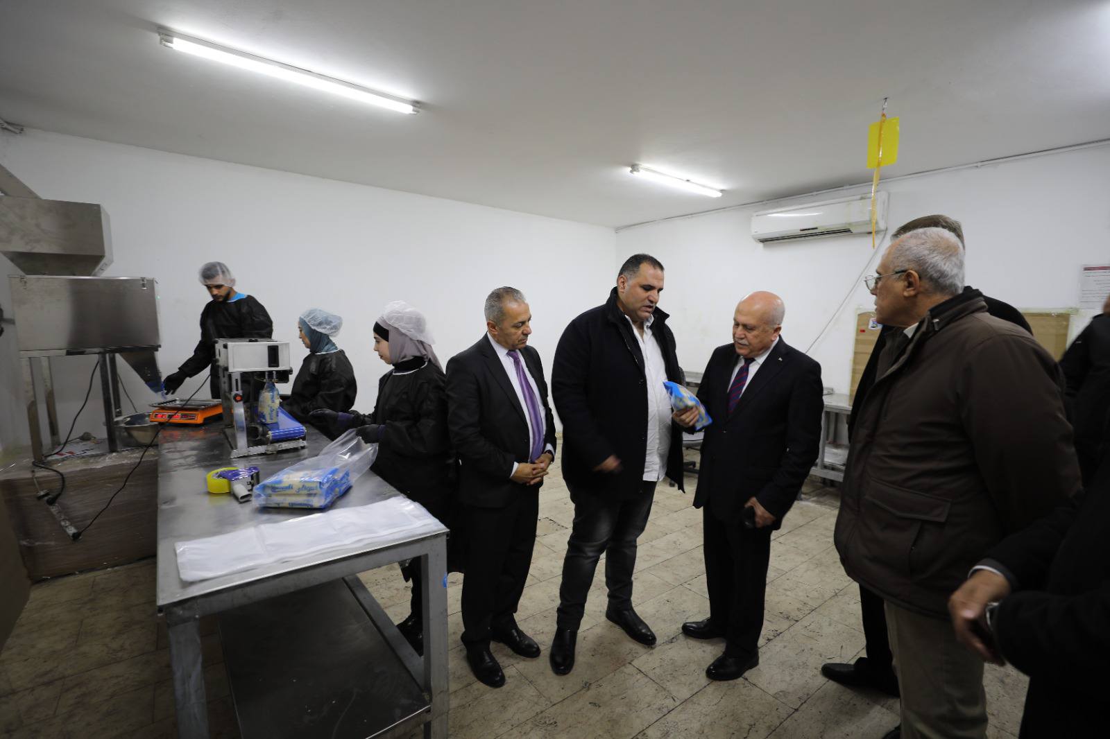 The Palestinian Minister of National Economy visits the Bethlehem Industrial Zone to assess the state of Palestinian industries, 10 December 2025. Photo: Palestinian Ministry of National Economy
