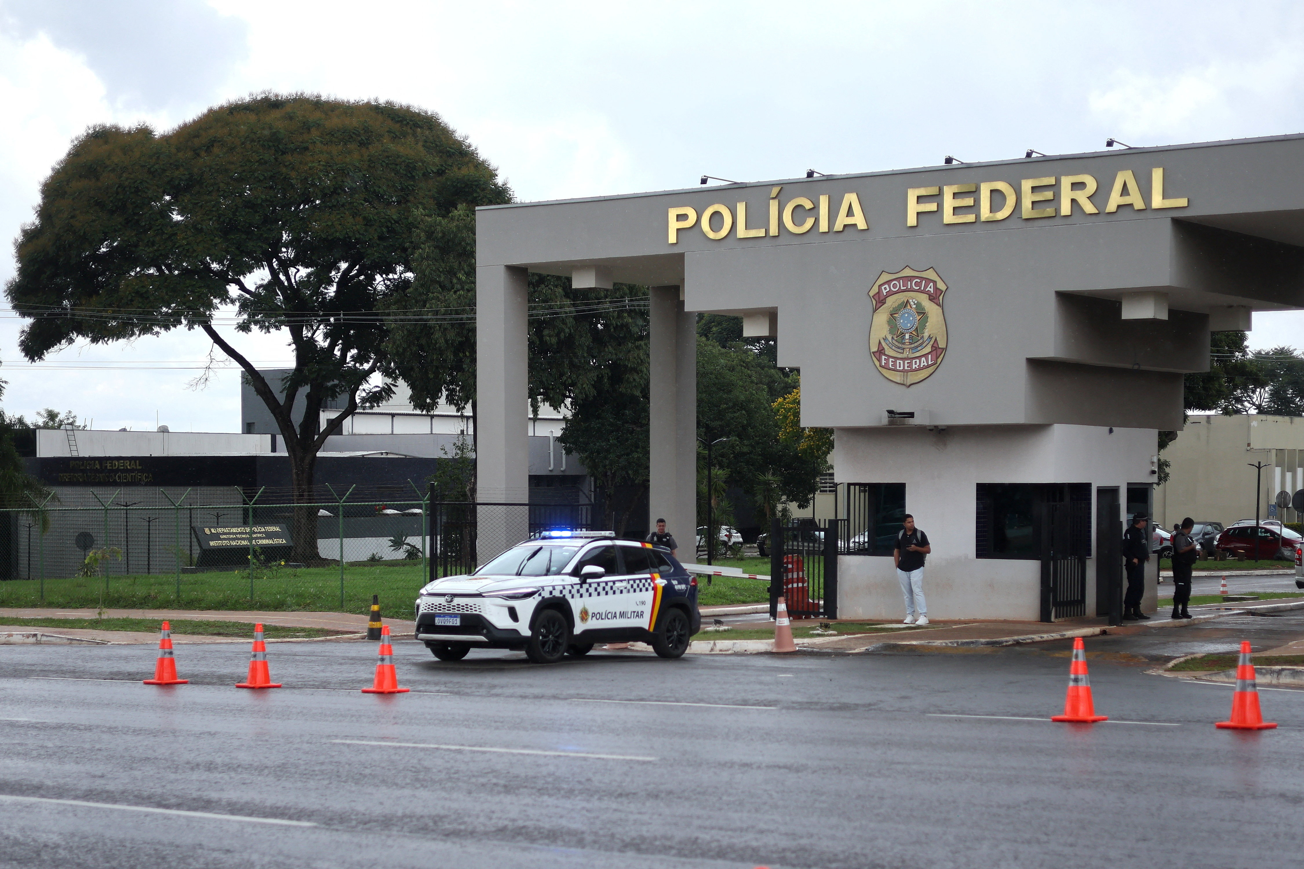 Brazil police building where former president Jair Bolsonaro is kept in custody