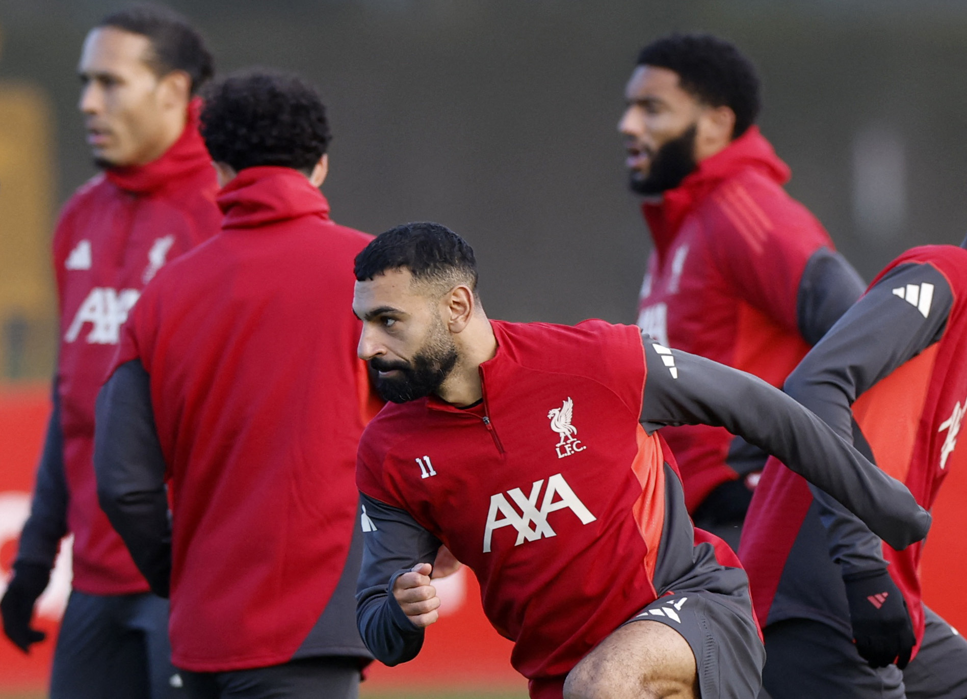 Mohamed Salah in action.