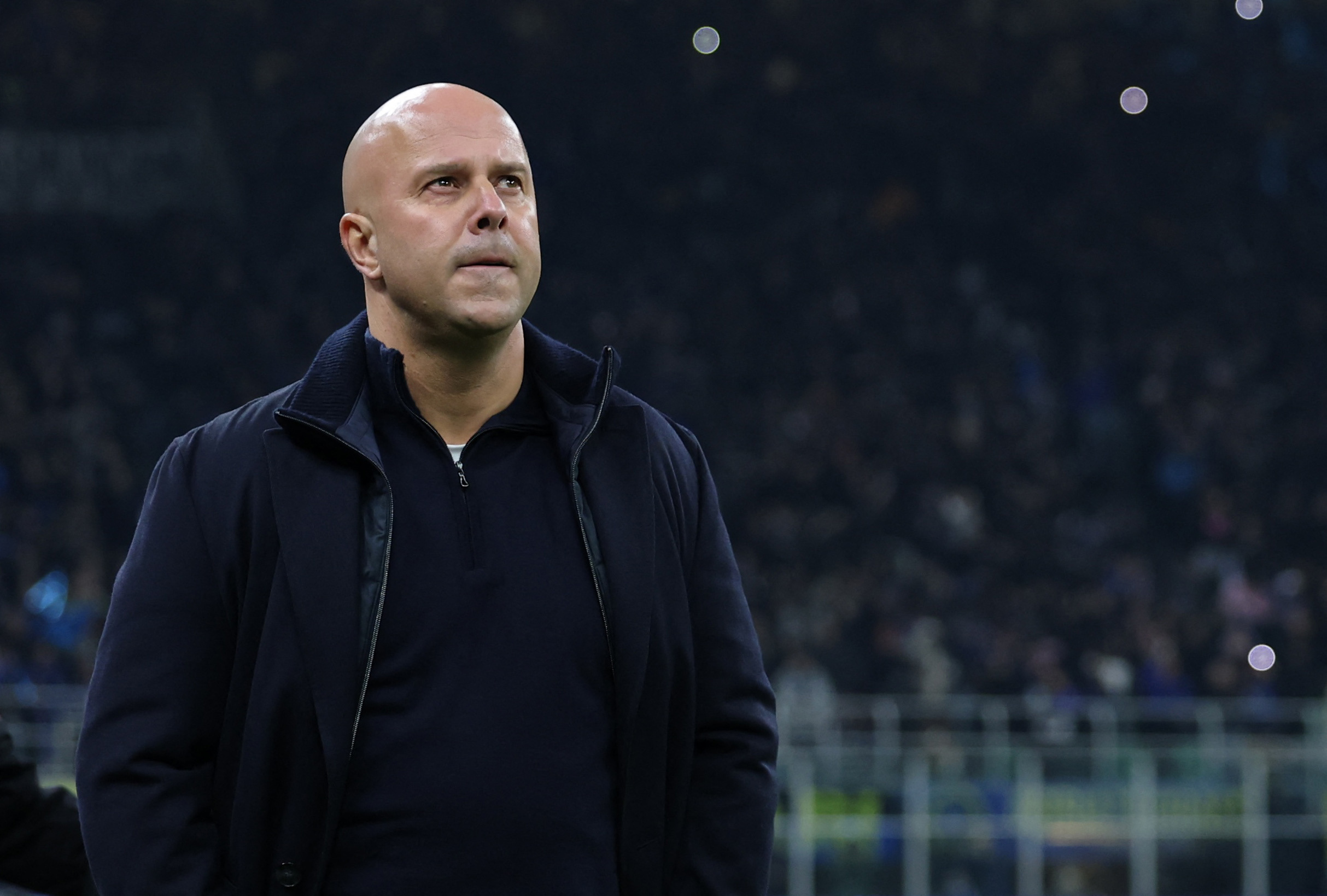 Arne Slot is defending the Premier League title with Liverpool