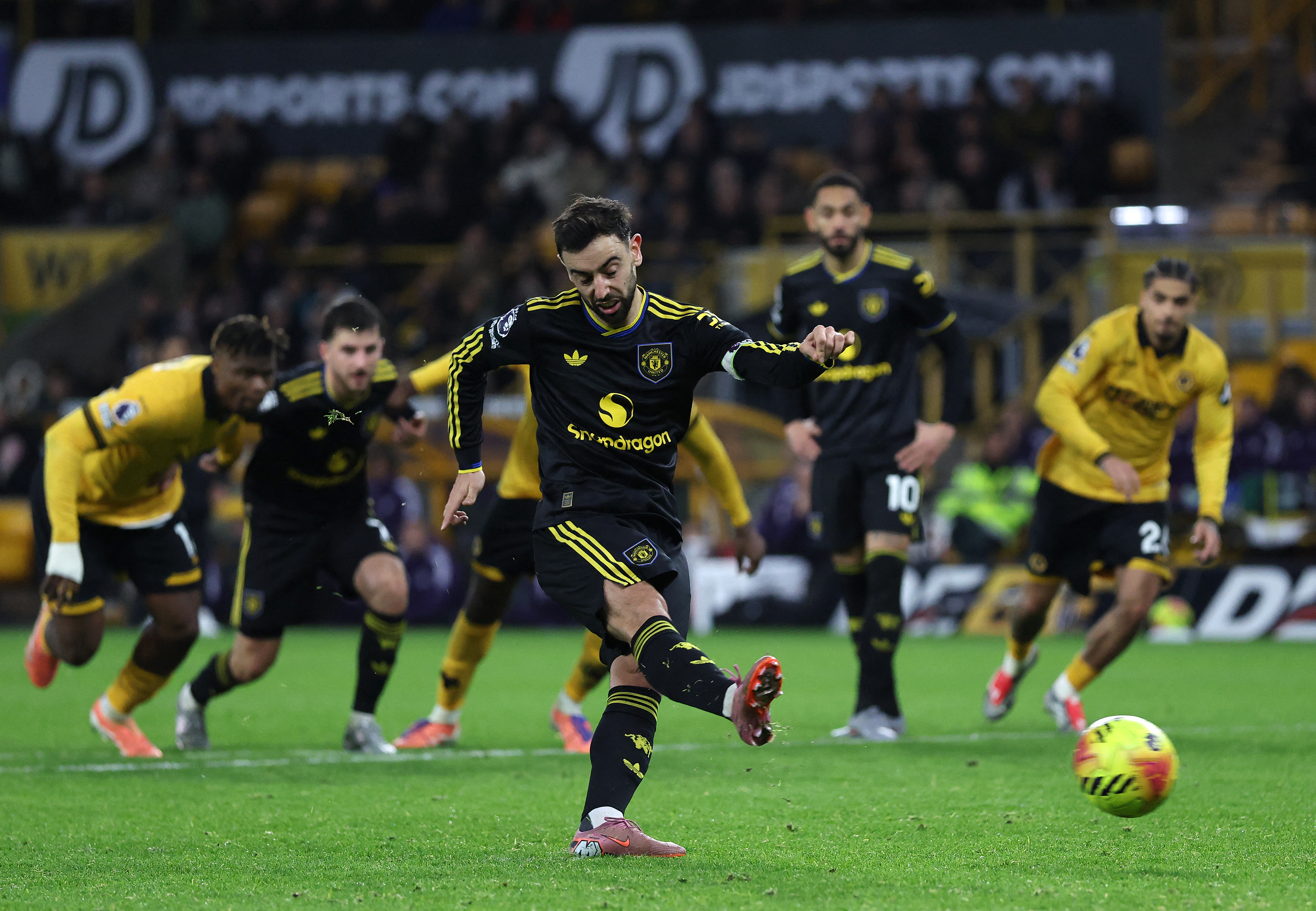 Bruno Fernandes in action.