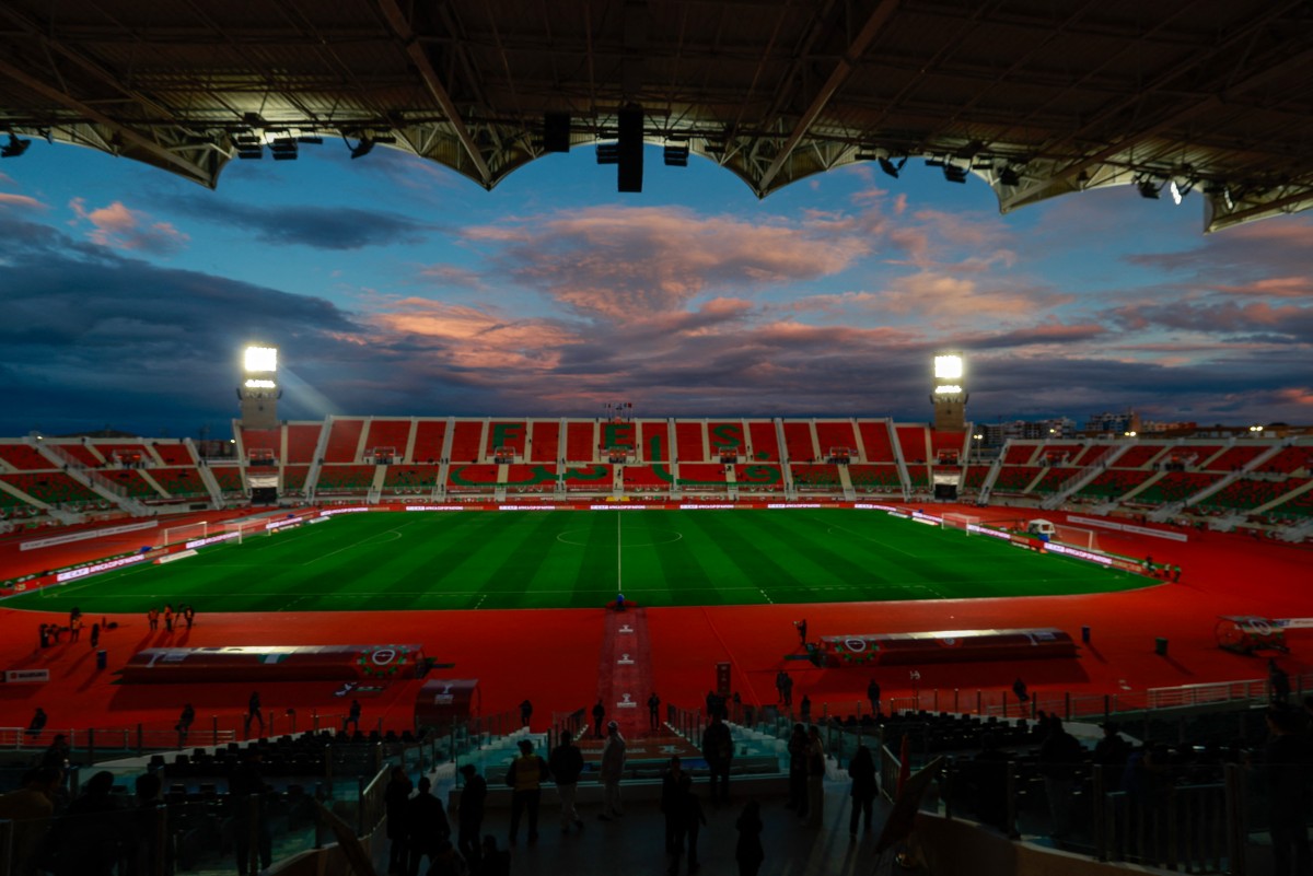 Fez Stadium is pictured prior the Africa Cup of Nations (CAN) Group C football match between Nigeria and Tunisia