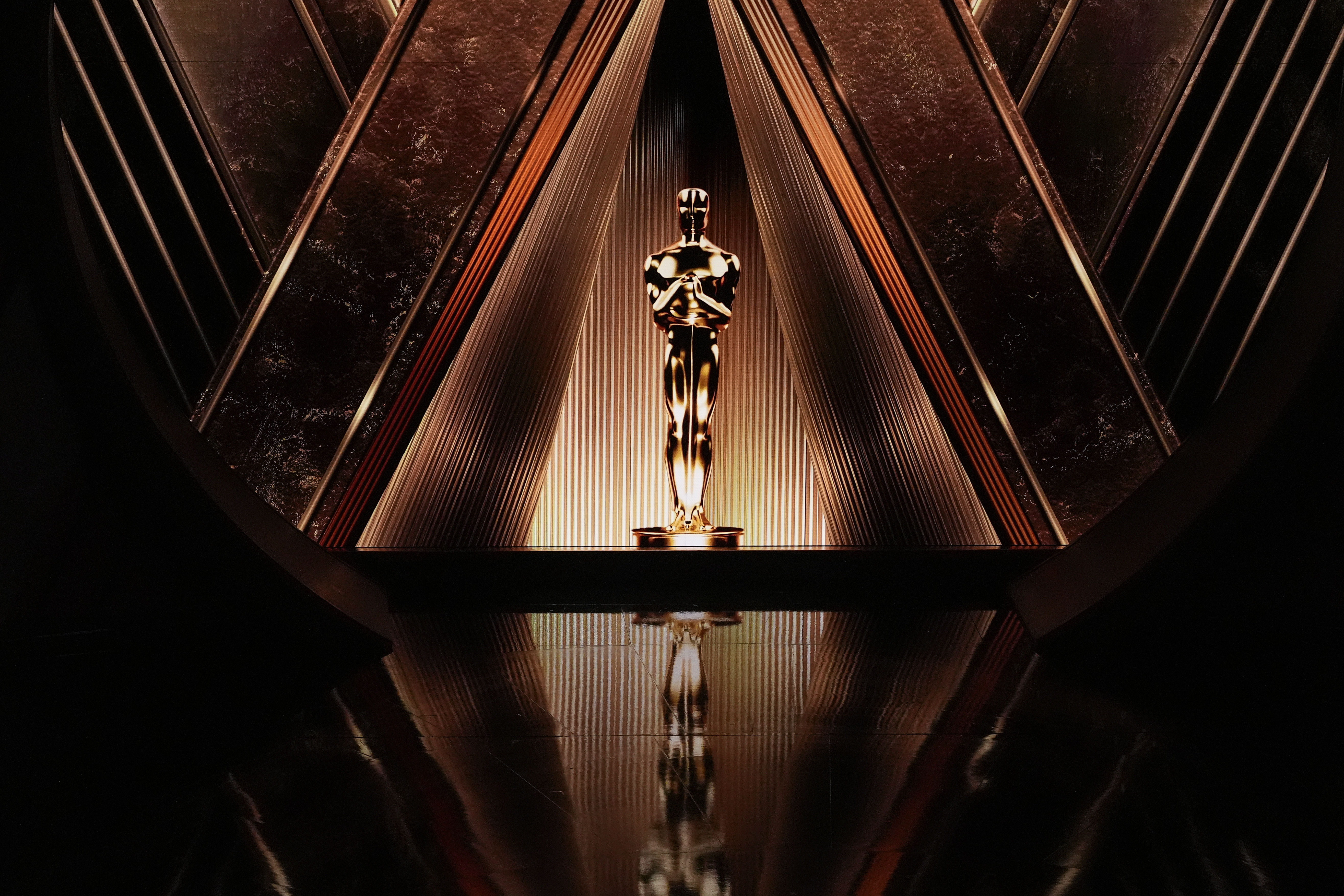 A view of the stage during the Oscars.