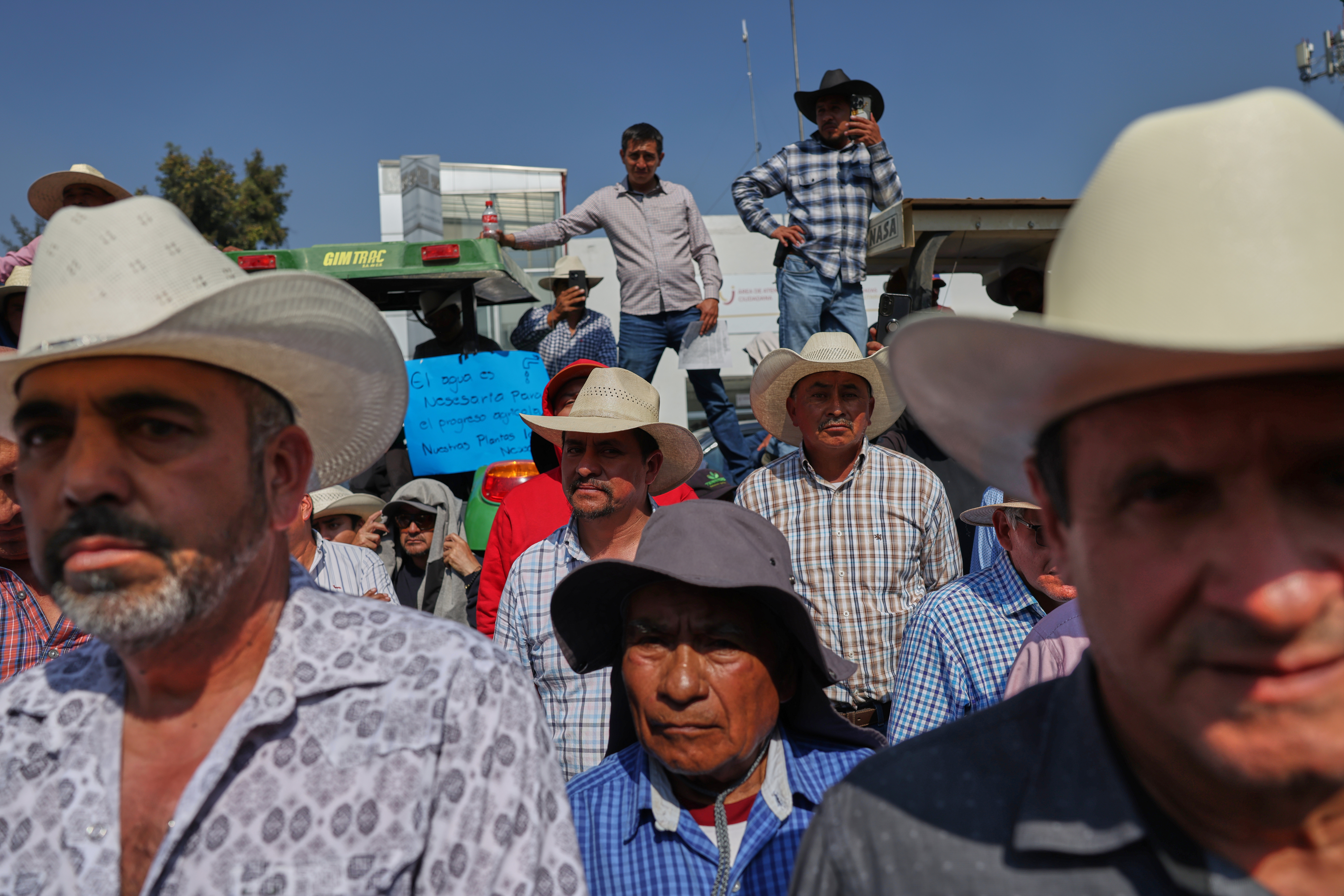 Mexican farmers protesting