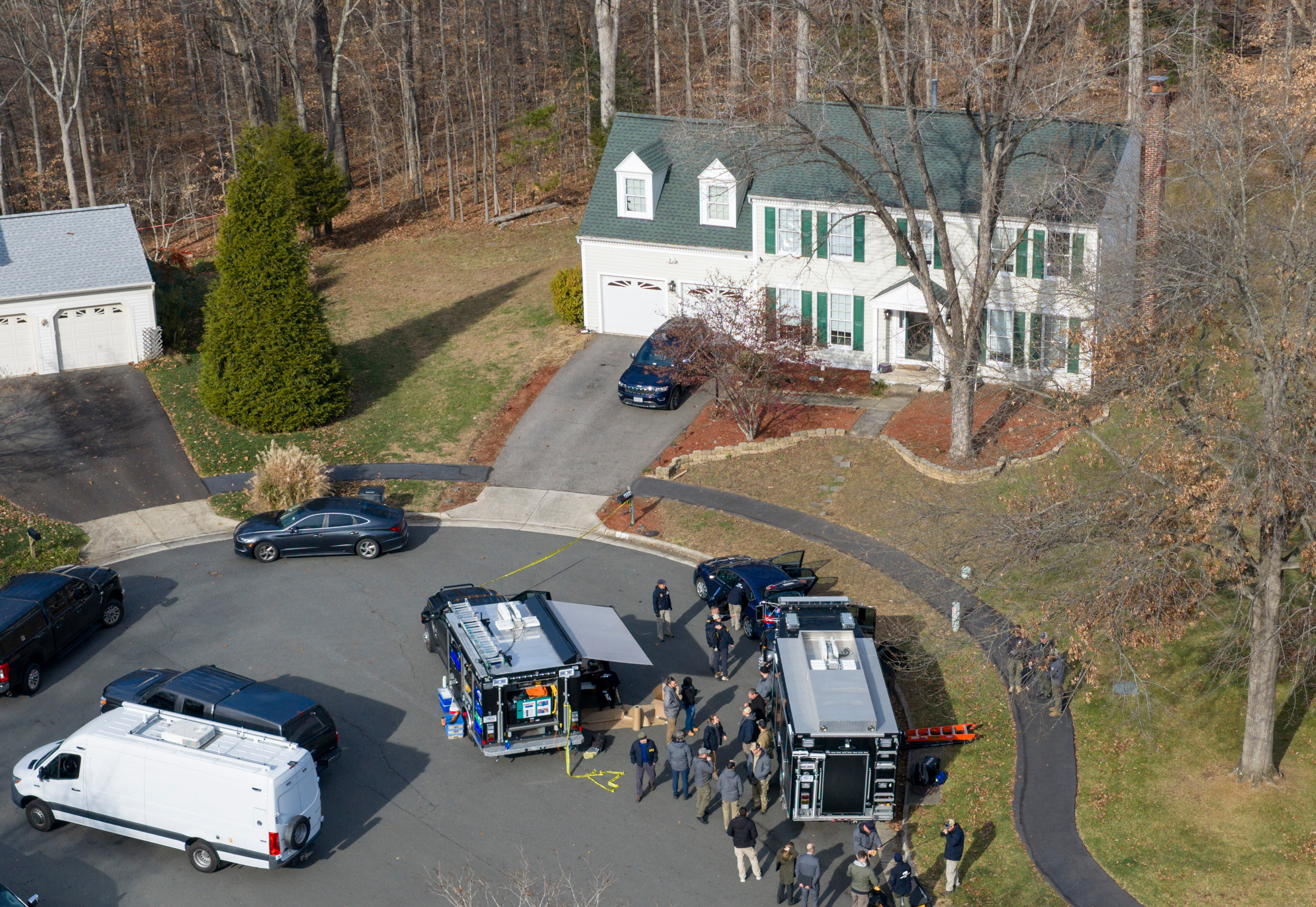 An aerial view of the neighborhood where the Brian Cole arrest was made