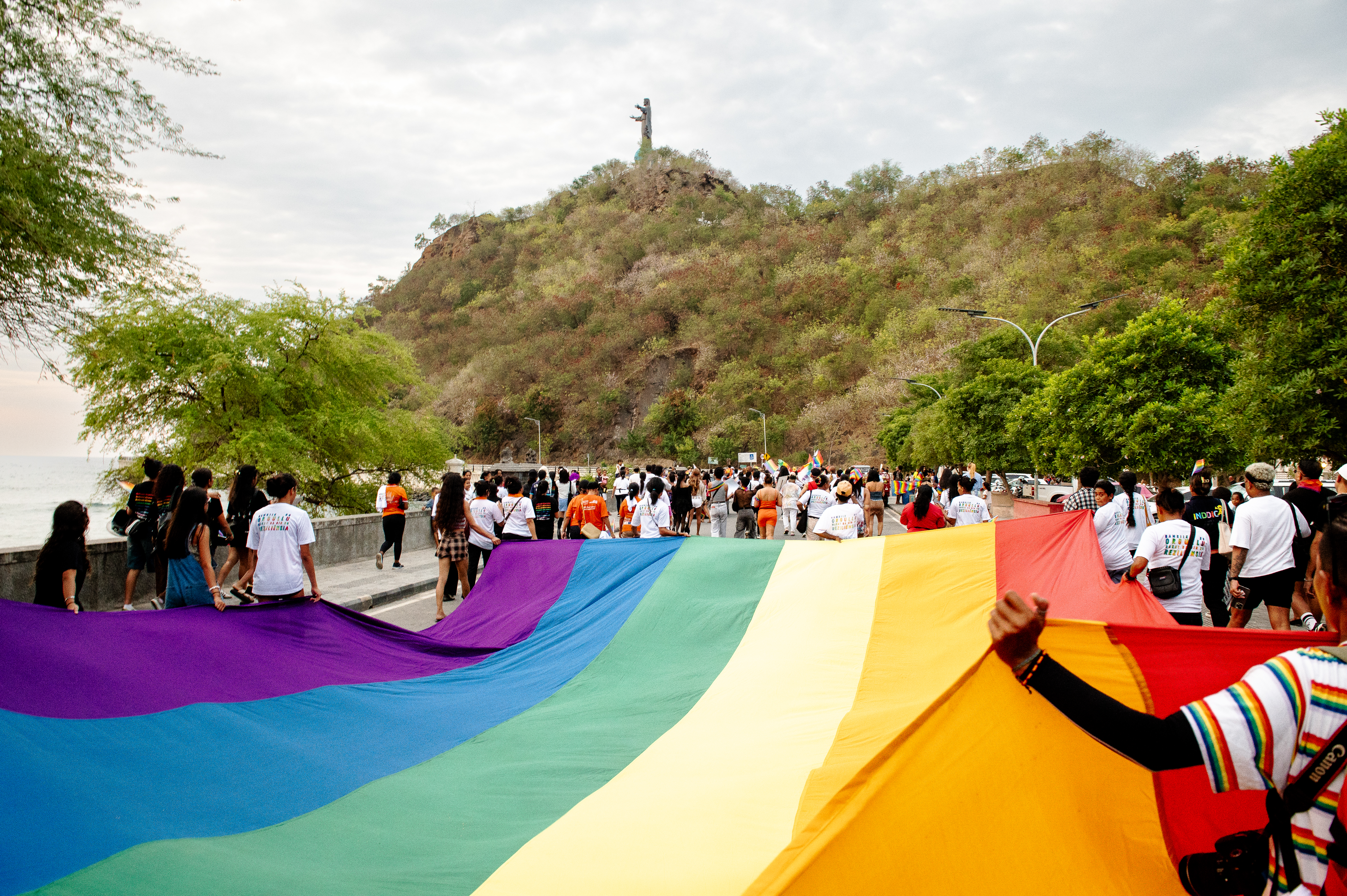 While East Timor has one of the highest Catholic populations worldwide, LGBT rights have become more accepted, with even President Ramos - Horta a supporter. 2. Pride Parade from East Timor ’ s capital, Dili, to the famed Cristo Rei statue of Christ, built by the Indonesians during the occupation [Ali MC/Al Jazeera]