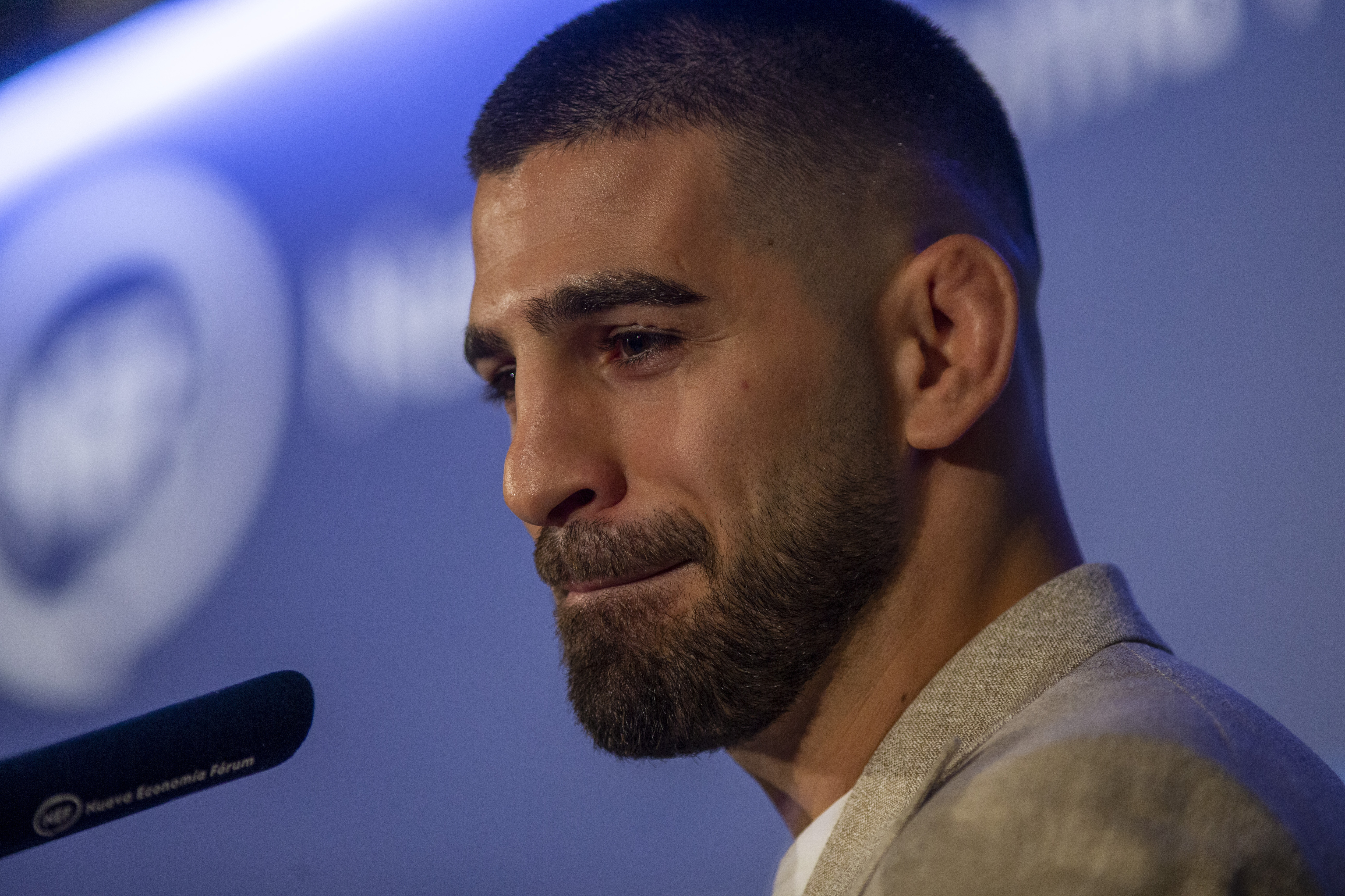 Ilia Topuria smiles.