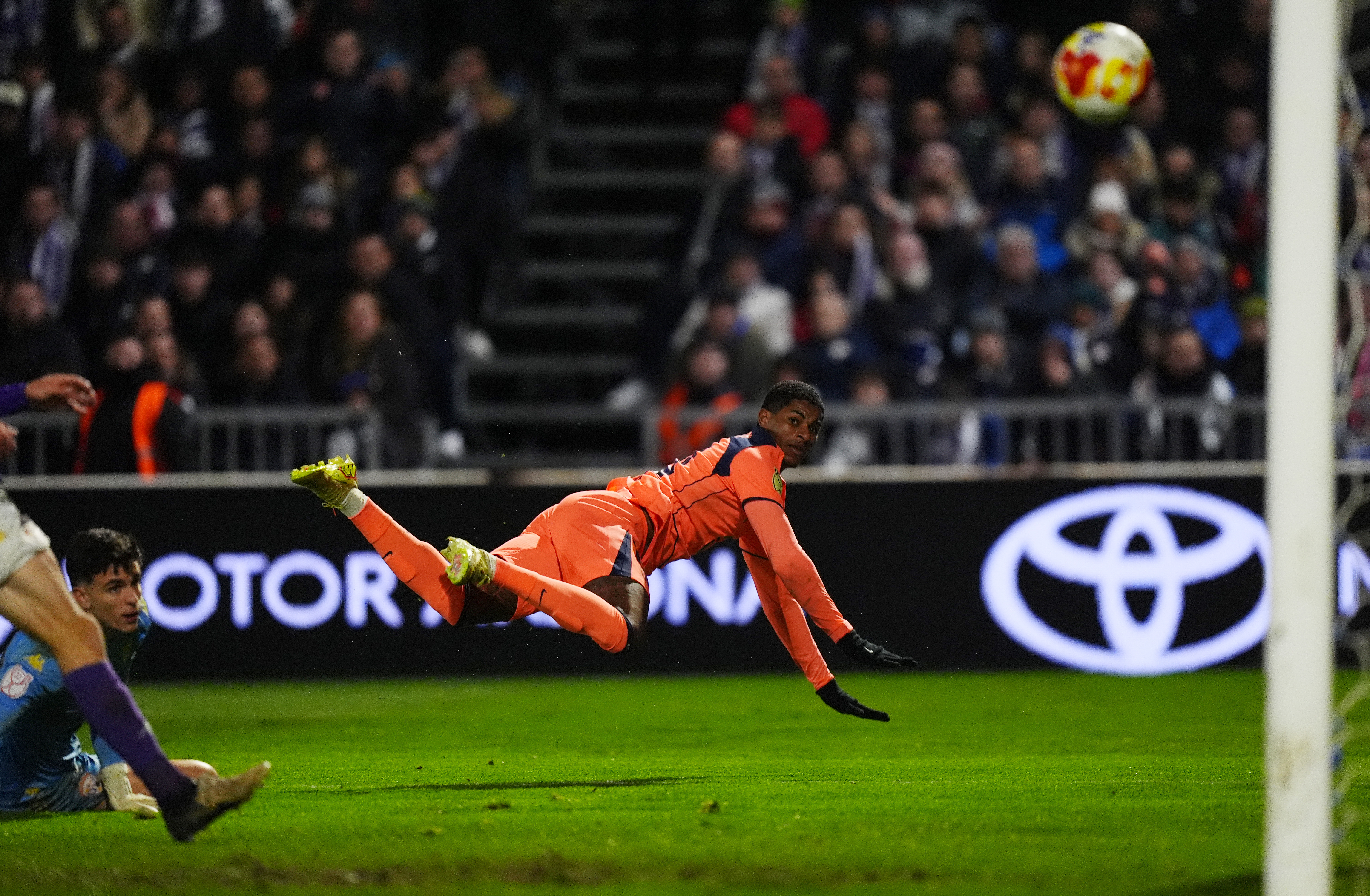 Marcus Rashford reacts.