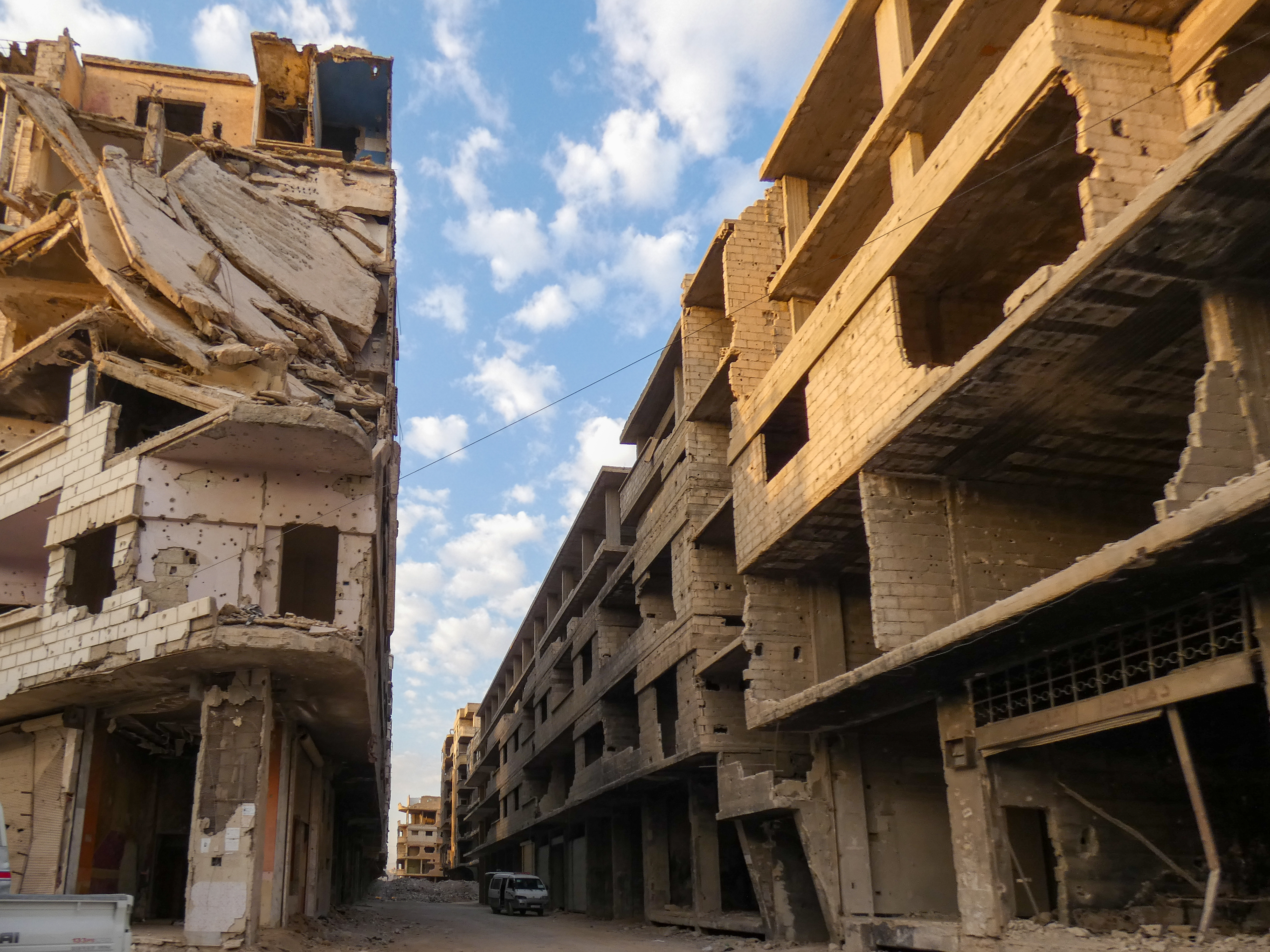 Destroyed buildings in Tadamon.