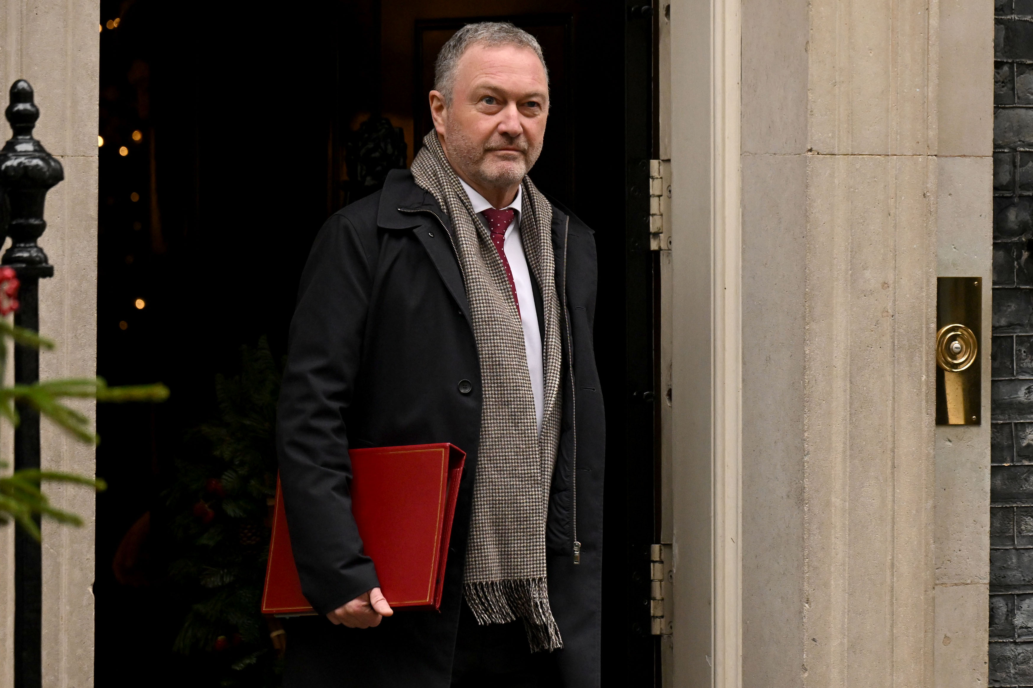 LONDON, ENGLAND - DECEMBER 9: Secretary of State for Housing, Communities and Local Government, Steve Reed, leaves after a weekly cabinet meeting at Downing Street on December 9, 2025 in London, England. (Photo by Leon Neal/Getty Images)